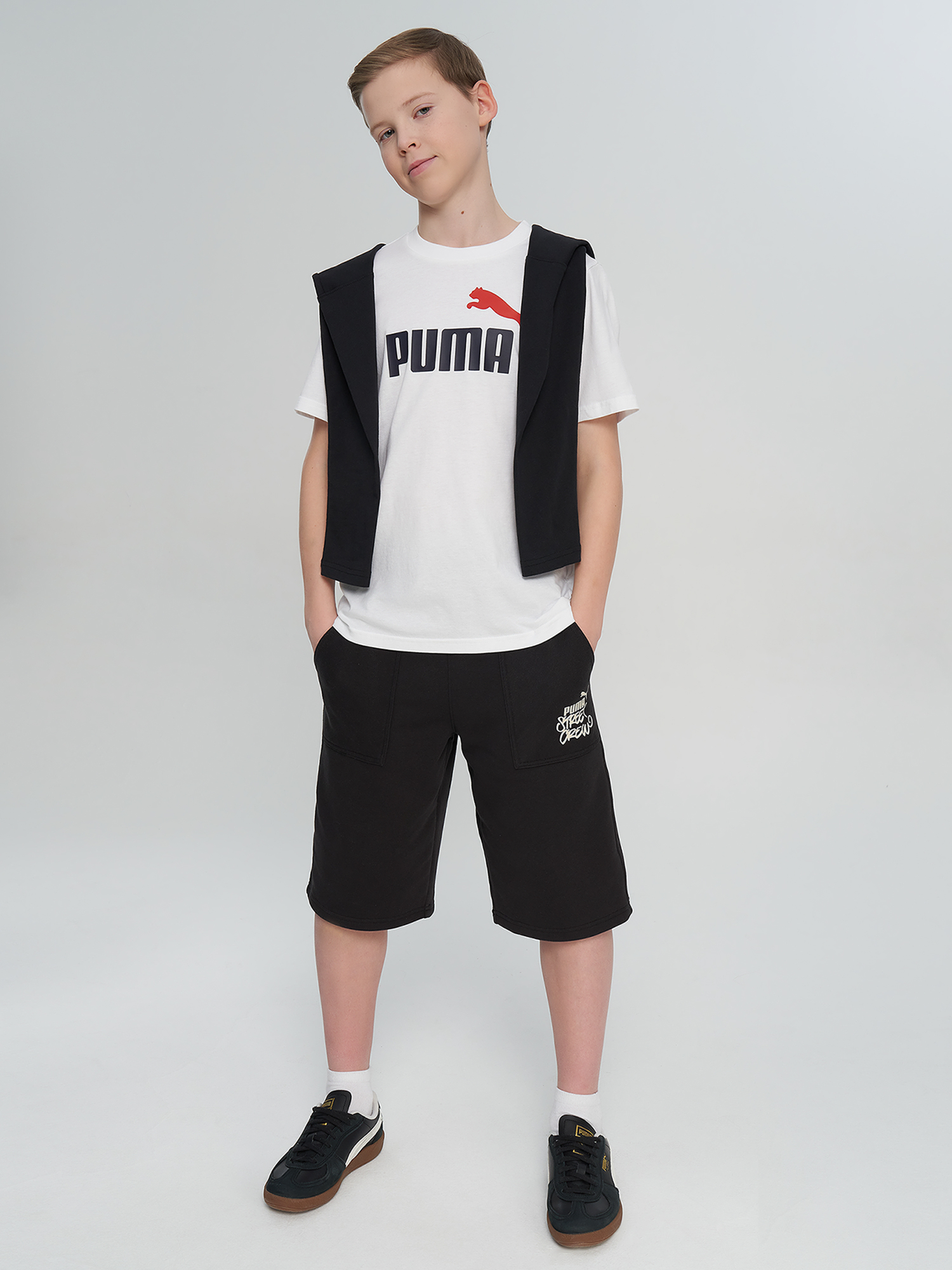 Футболка для мальчиков PUMA Ess 2 Color No.1 Logo, Белый 4