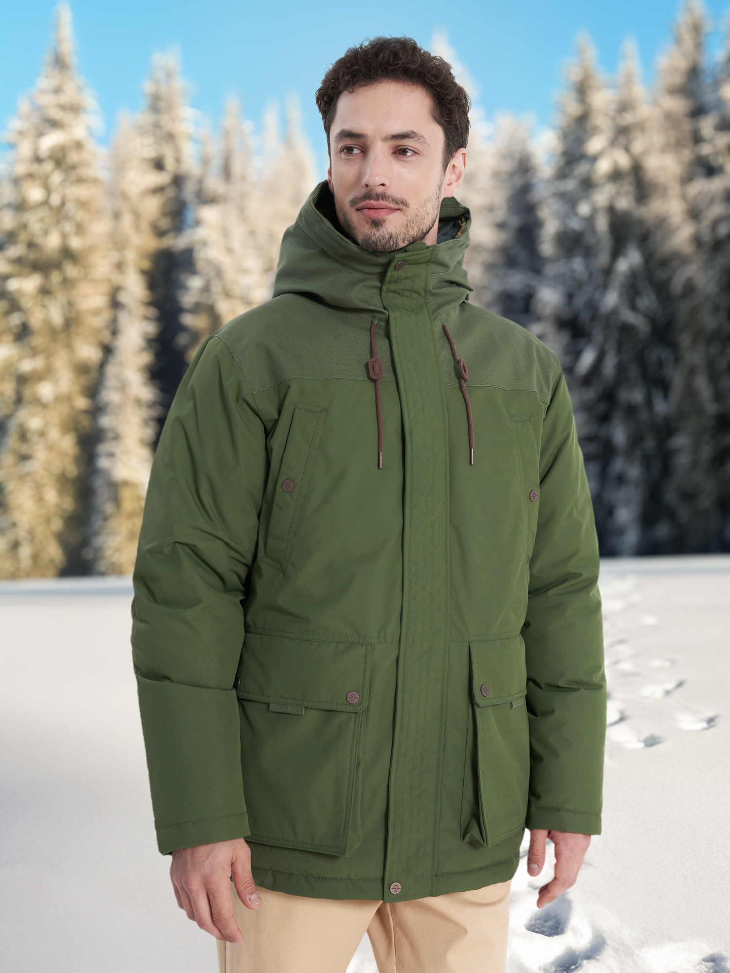 Пуховик мужской Cordillero, зеленый, арт. 137202c37-74