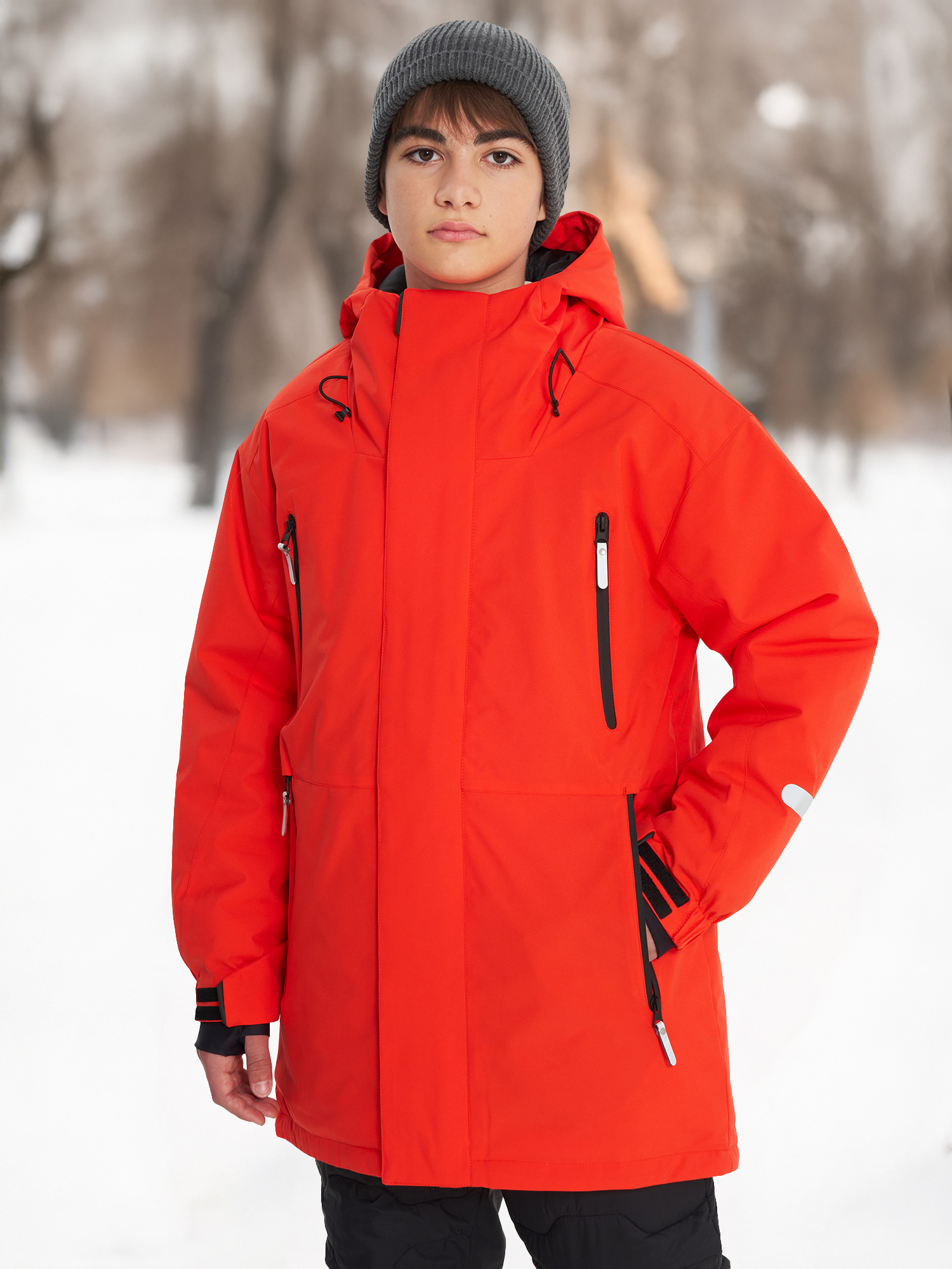 Пуховик для мальчиков Oldos, красный, арт. awa25jkb119o1k-red