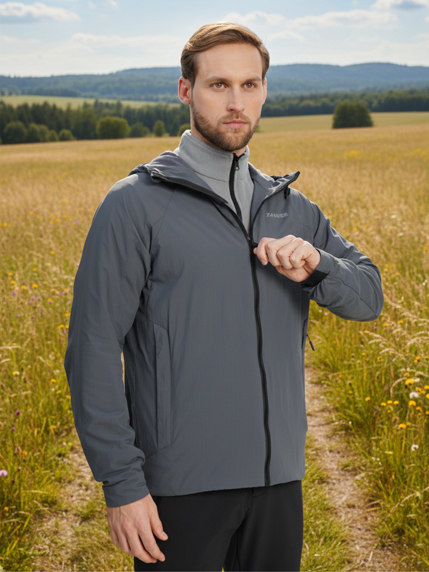 Изображение товара Мужская ветровка Zanier демисезонная водоотталкивающая с карманами