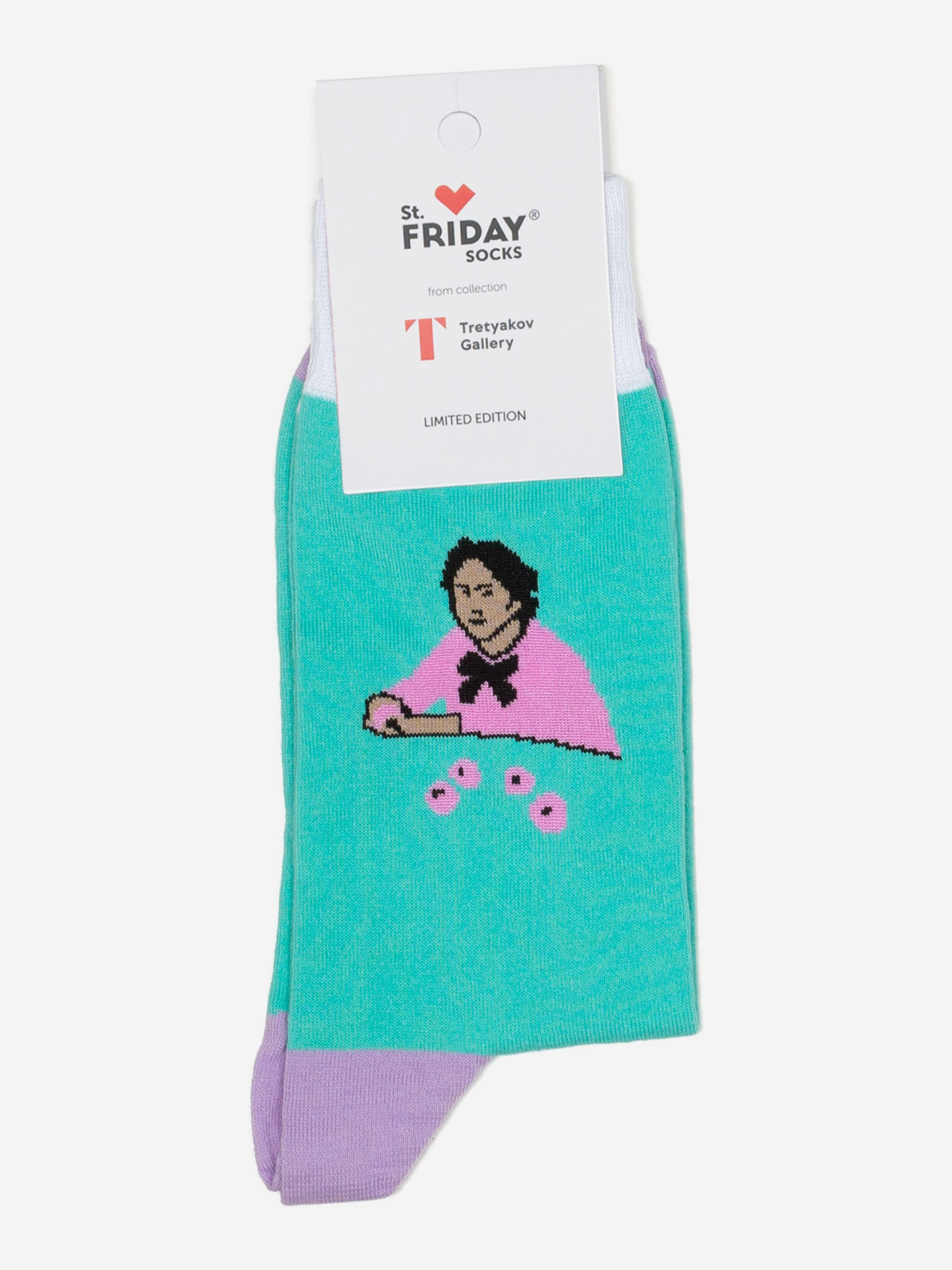 

Носки с рисунками St.Friday Socks, Девочка с персиками, Зеленый