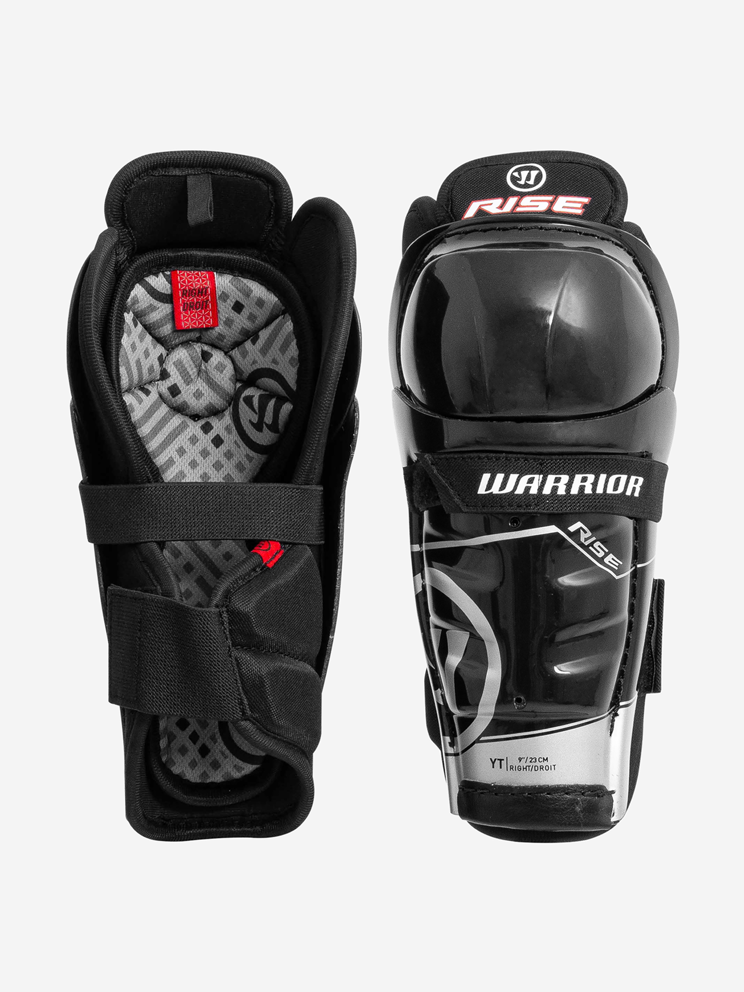 

Щитки хоккейные детские Warrior Rise YTH, Черный