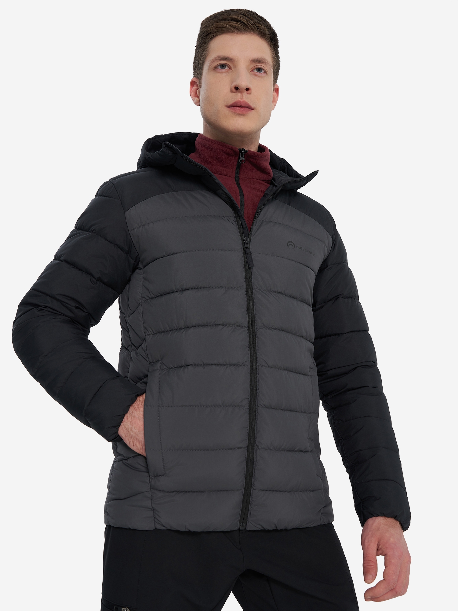 Пуховик Outventure, серый, арт. 141585out-ab