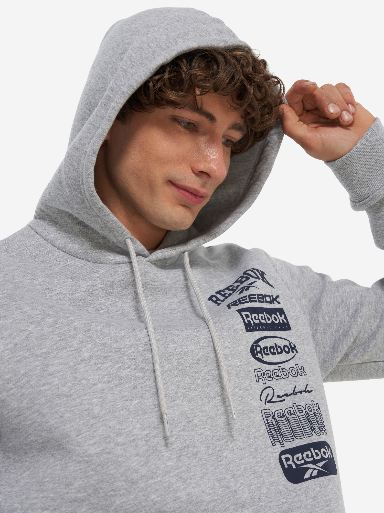 фото Худи мужское reebok sebastian, серый