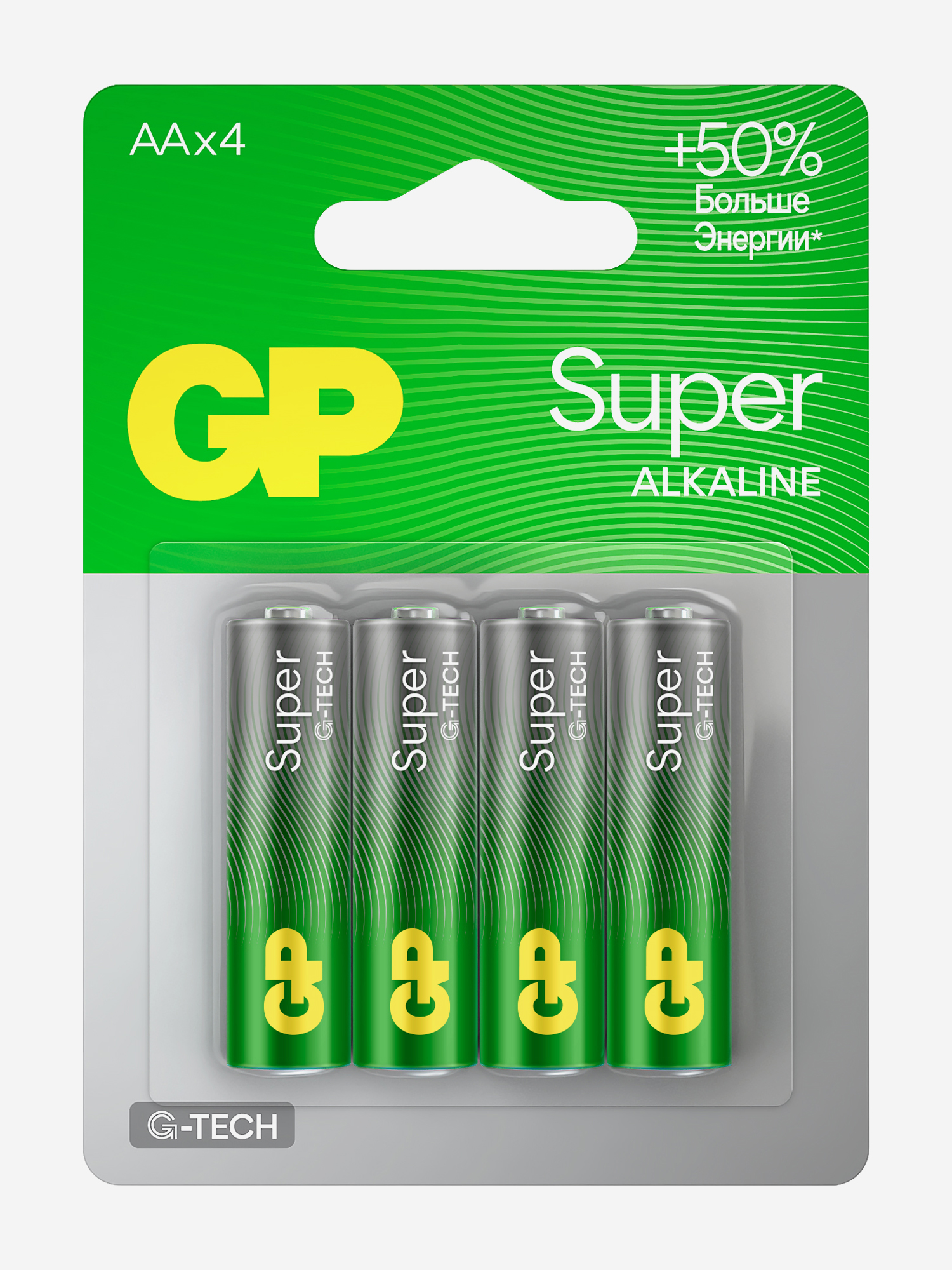 Изображение товара Батарейки пальчиковые алкалиновые GP AA Super Alkaline, 4 шт