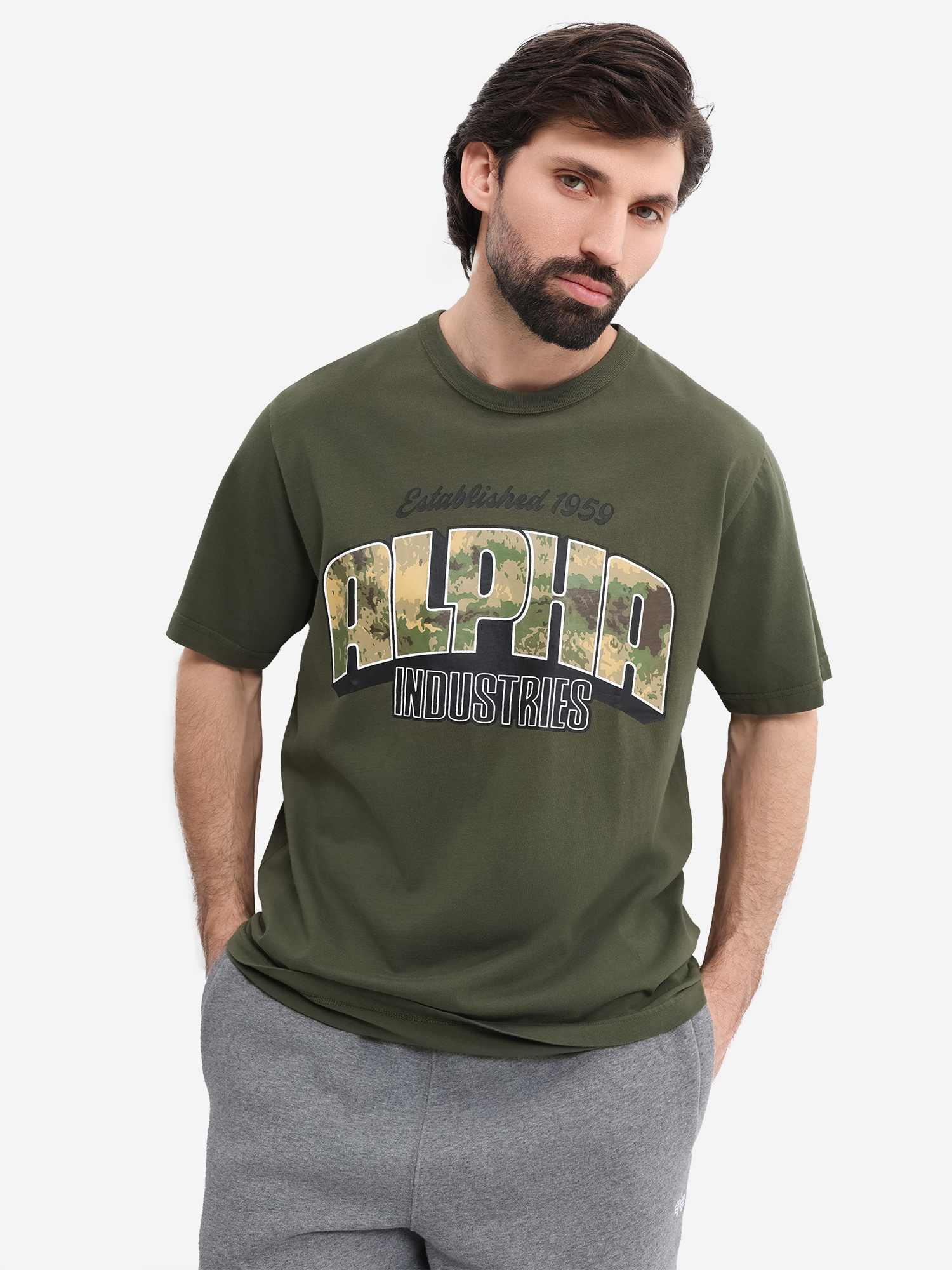 

Футболка Camo Logo Alpha Industries, Зеленый
