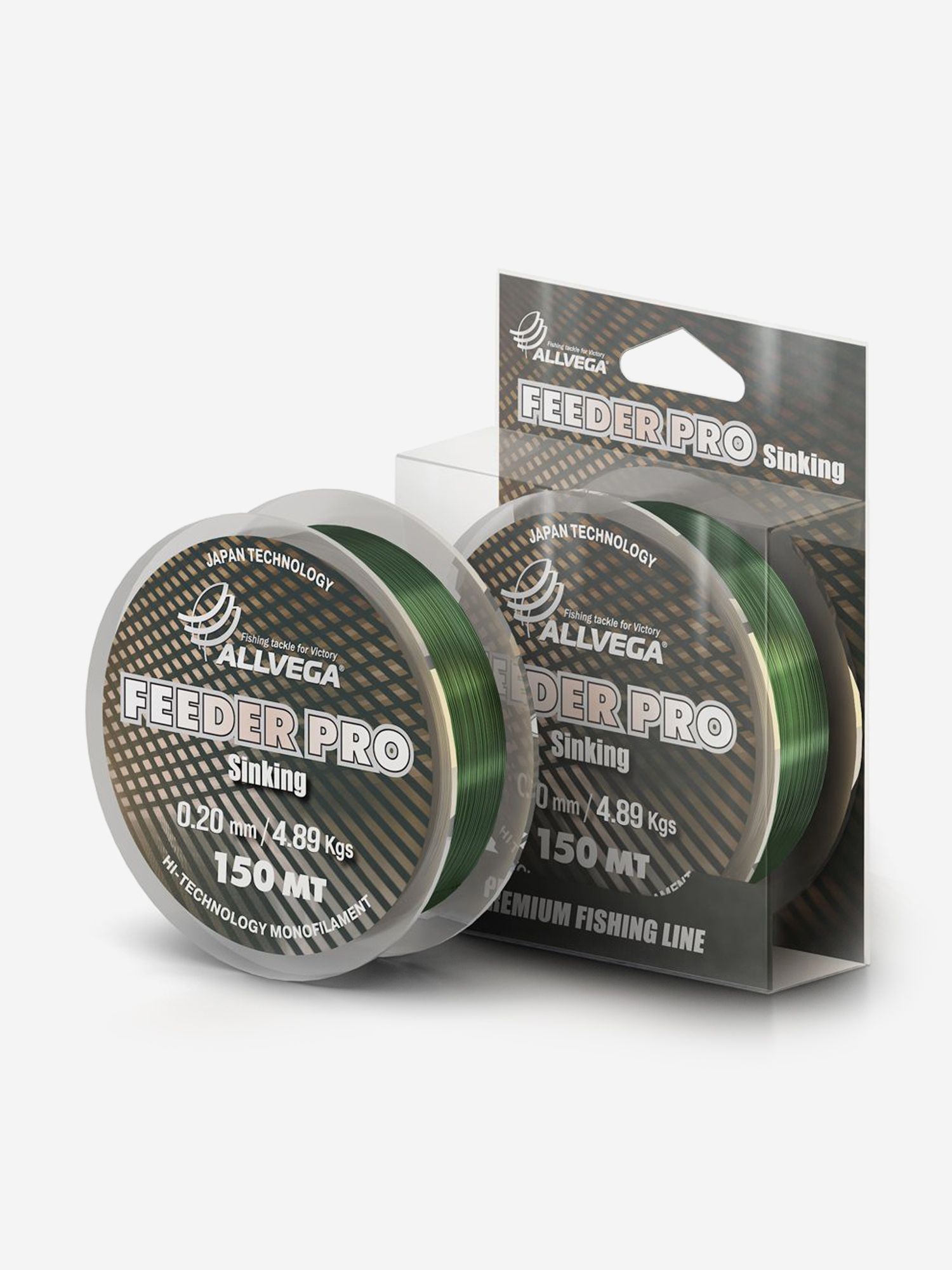 

Леска монофильная ALLVEGA "Feeder Pro" 150м 0,20мм (4,89кг) тёмно-зелёная, тонущая, Зеленый