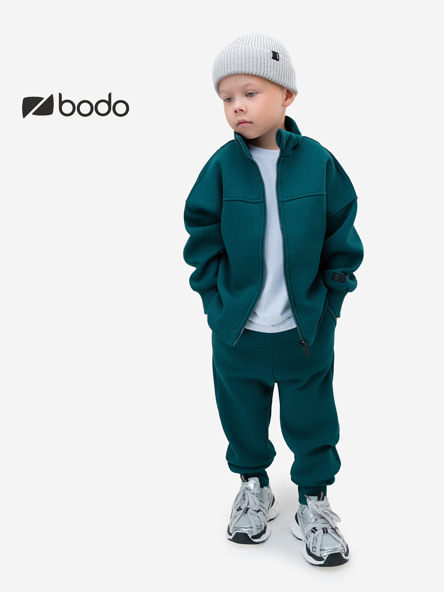 Изображение товара Детский костюм с начесом bodo изумрудный демисезонный для активного отдыха Изображение товара Детский костюм с начесом bodo изумрудный демисезонный для активного отдыха