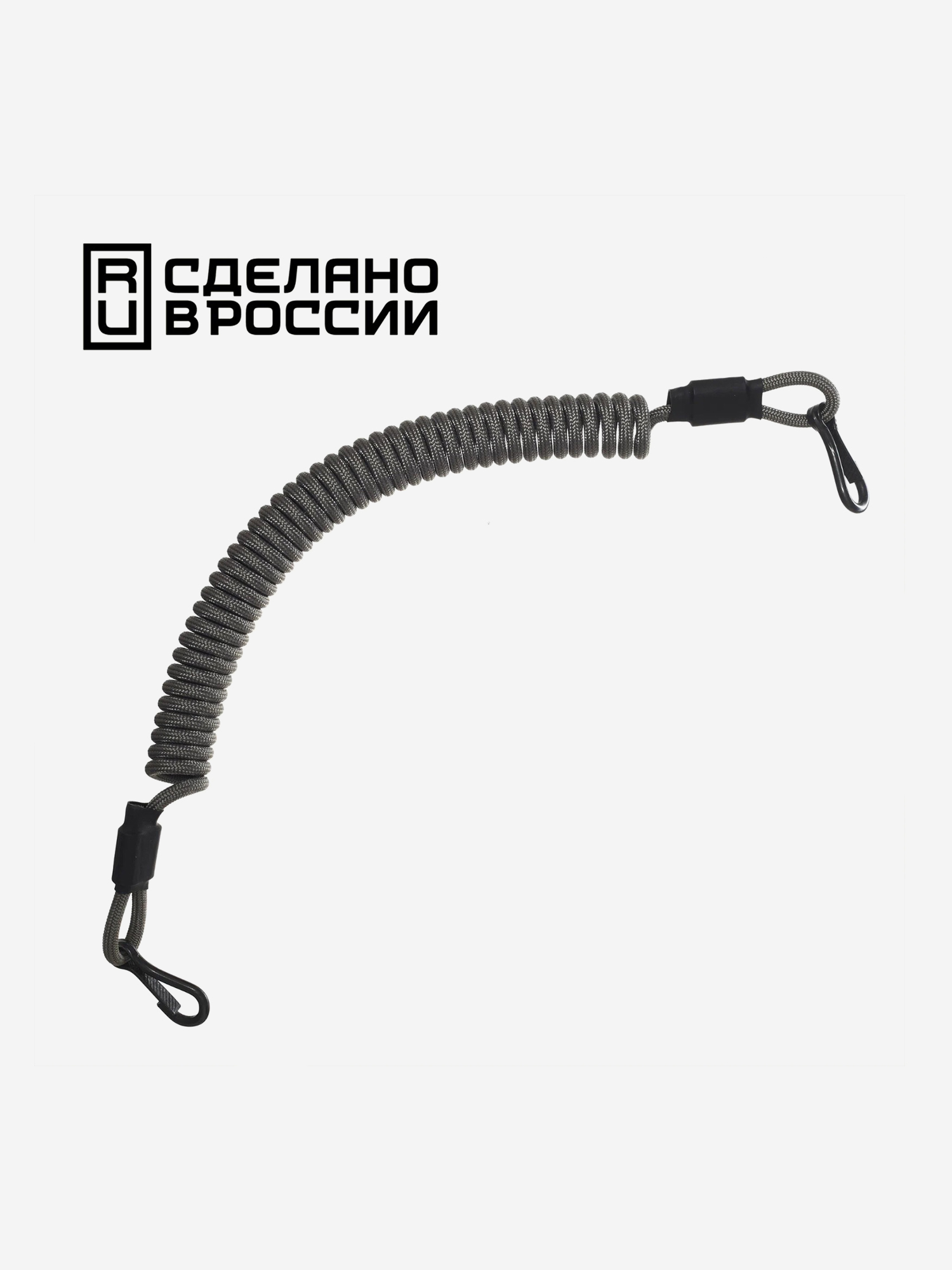 

Страховочный тренчик из паракорда с карабинами (grey), Серый