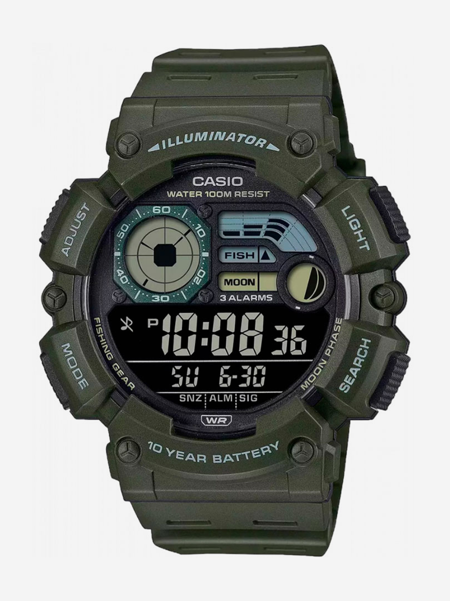 

Наручные часы Casio WS-1500H-3B, Зеленый