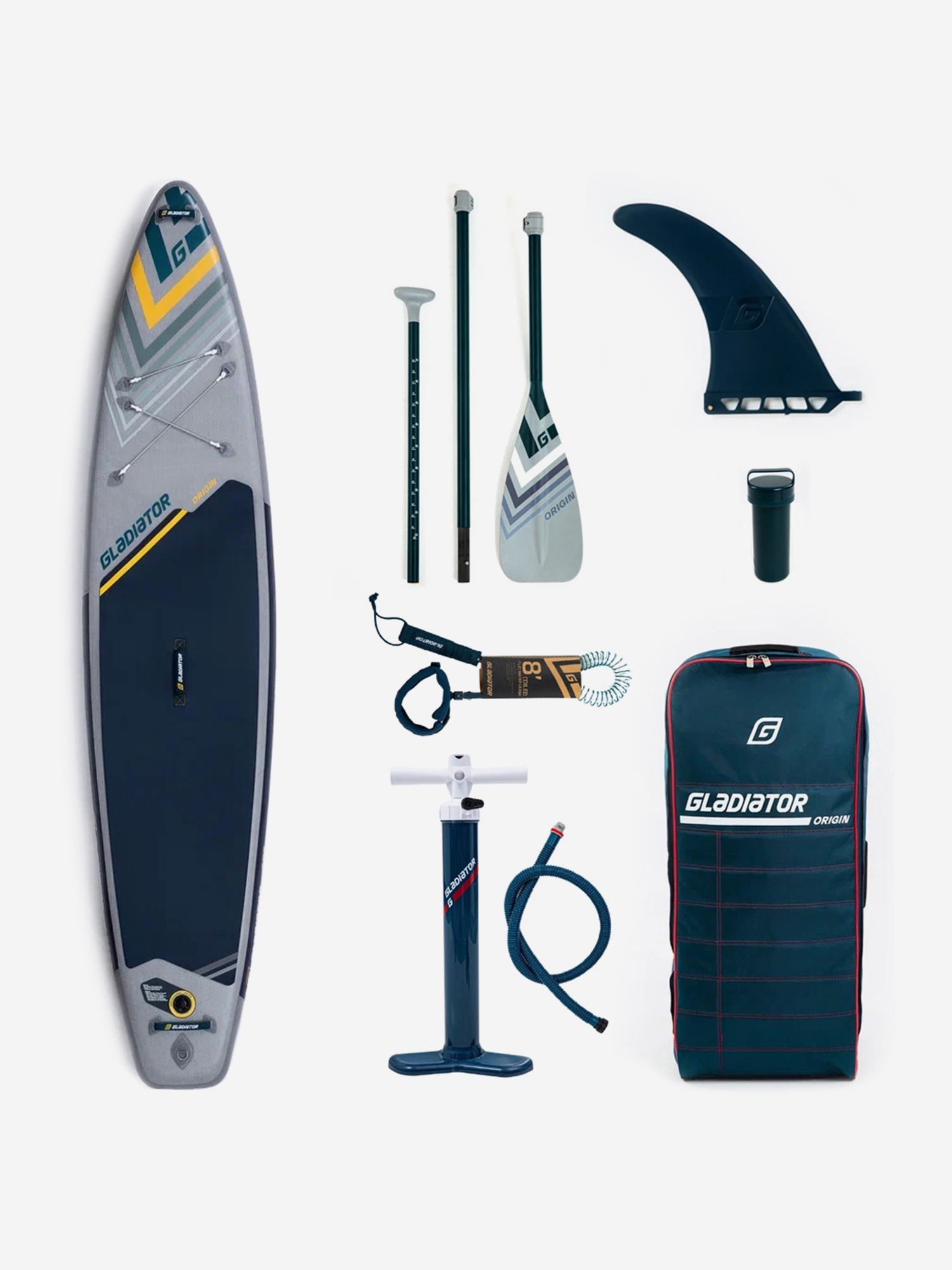 

SUP надувной Gladiator KD 10.6 двухслойный, полная комплектация, Серый