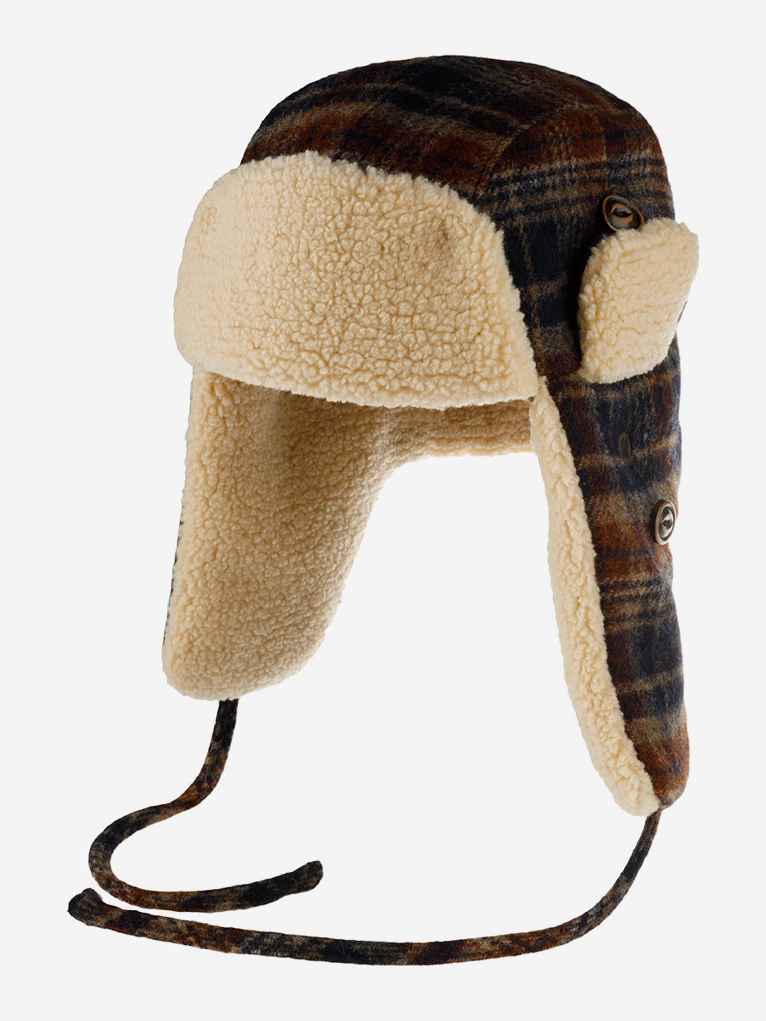 Изображение товара Шапка-ушанка STETSON 9290308 BOMBER CAP WOOL CHECK, Синий / бежевый