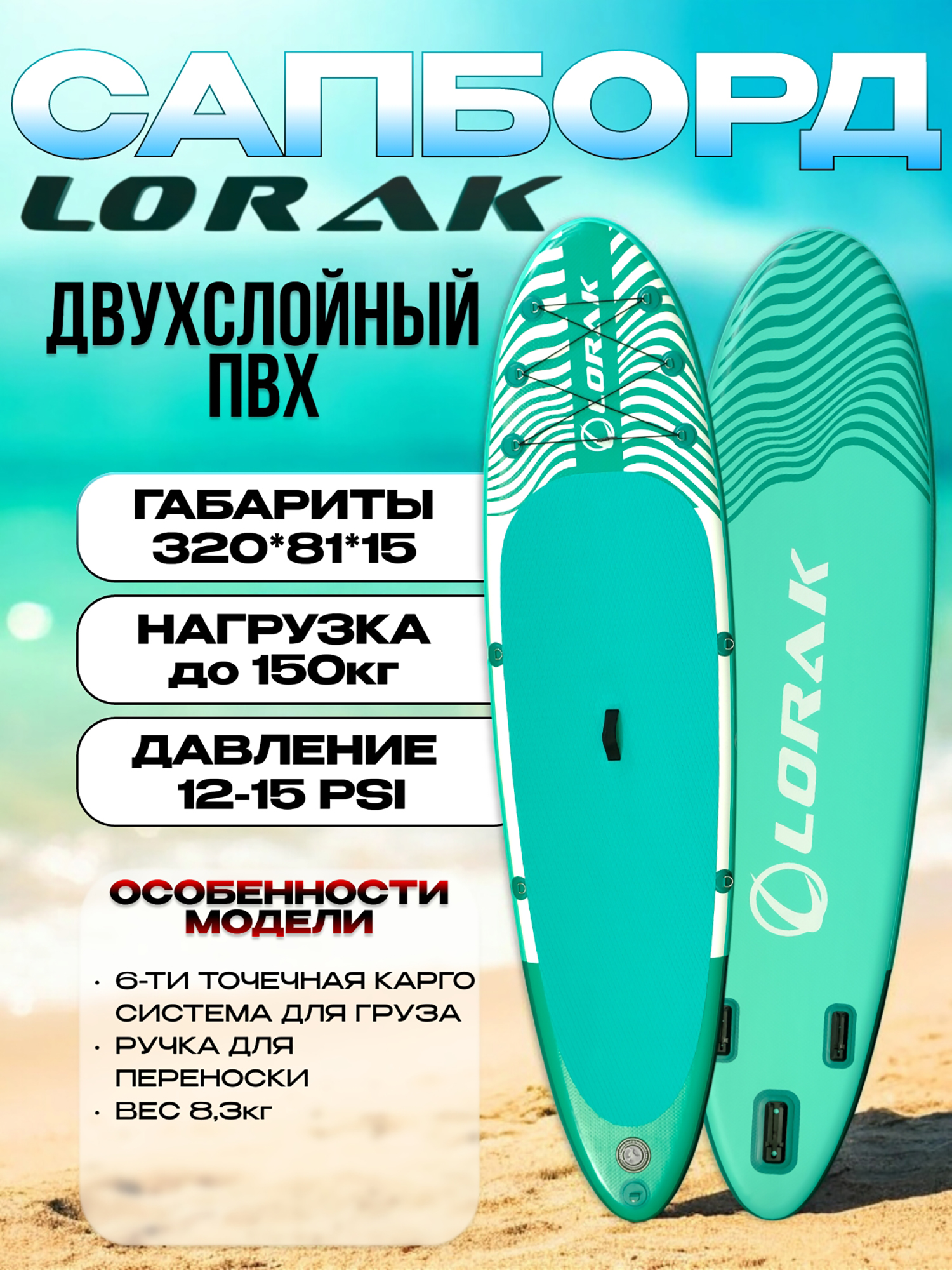 

Сапборд Lorak 901, Голубой