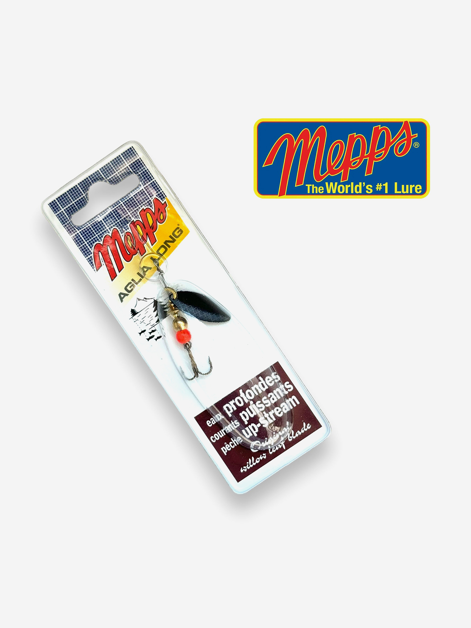 

Блесна вращающаяся MEPPS Aglia Long NR №0 2,5 г. Приманка на щуку, окуня, форель, Черный