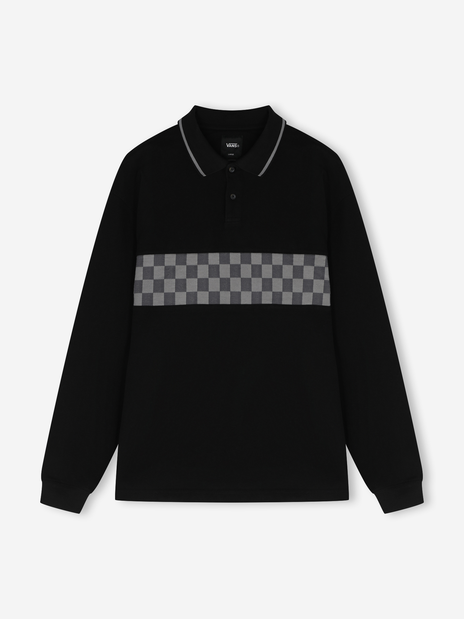 Лонгслив Vans Medford Checkerboard LS, черный, арт. VN000TBDBLK1V0D