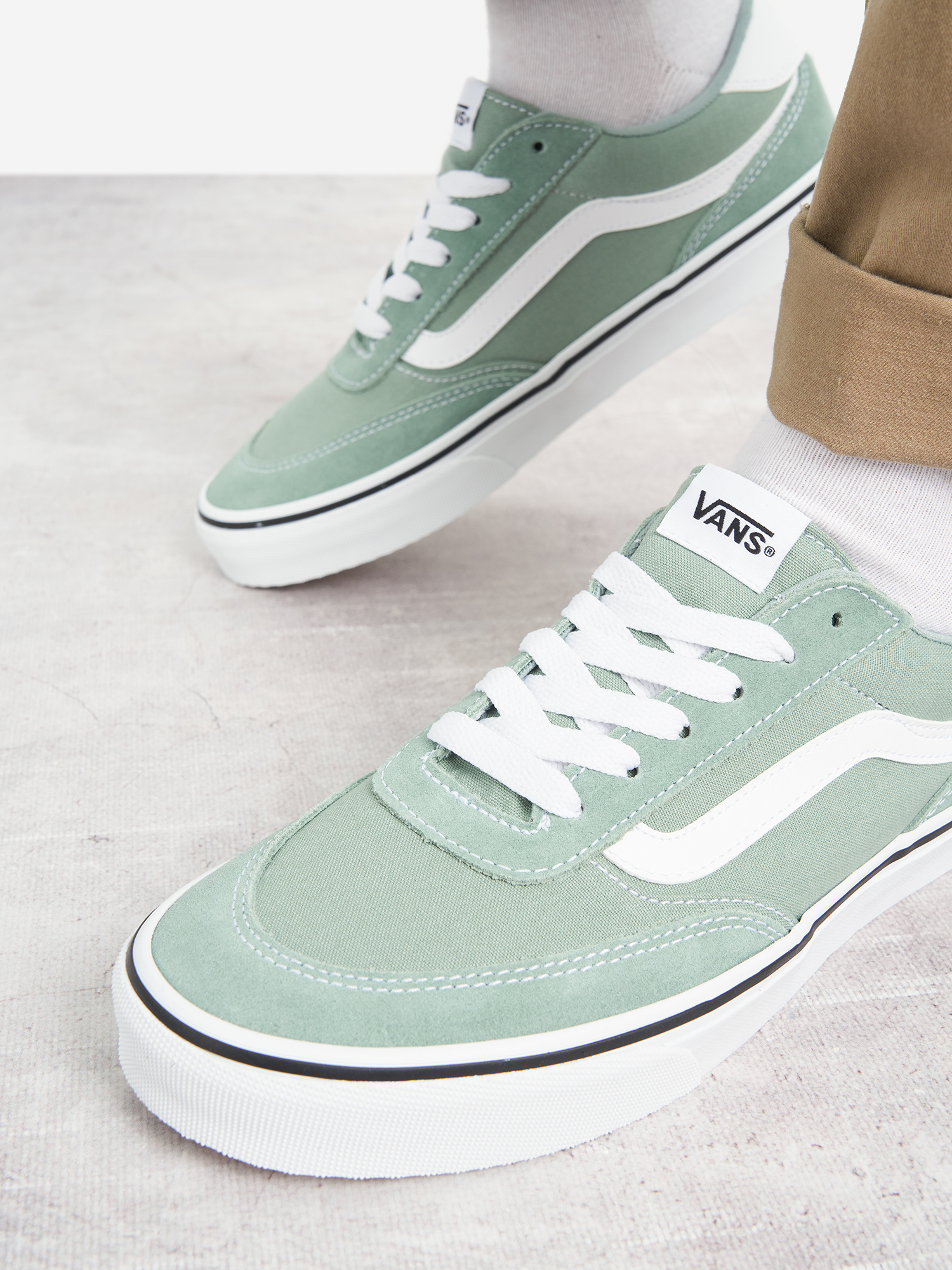 фото Кеды женские vans brooklyn ls, зеленый