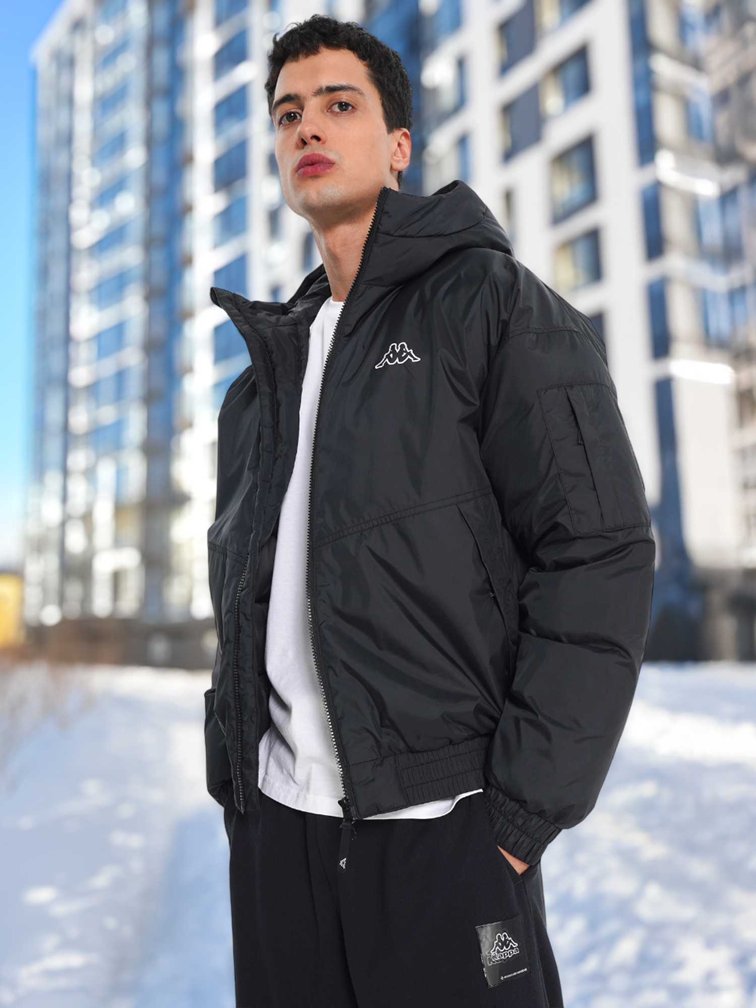 Пуховик мужской Kappa, черный, арт. 137116kap-99