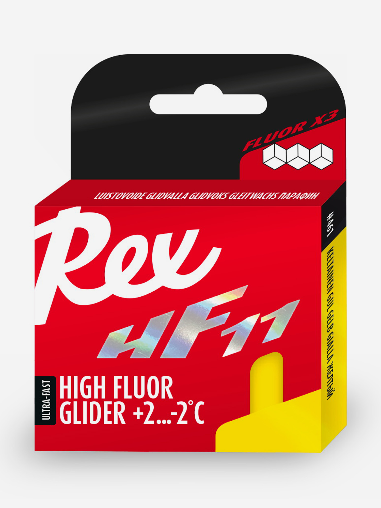

Высокофторовый парафин REX HF11 Racing Service Glider, +2С...-2С, 40г, Красный