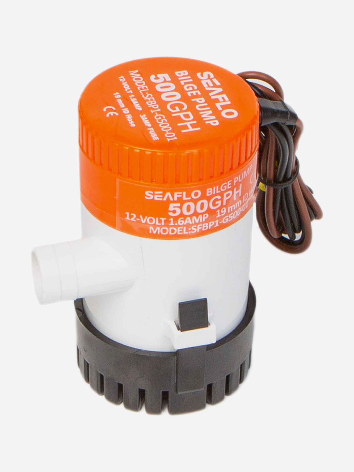 

Водооткачивающая помпа SeaFlo, 12V, 500 галлон/час, трюмная, патрубок 19 мм, Белый