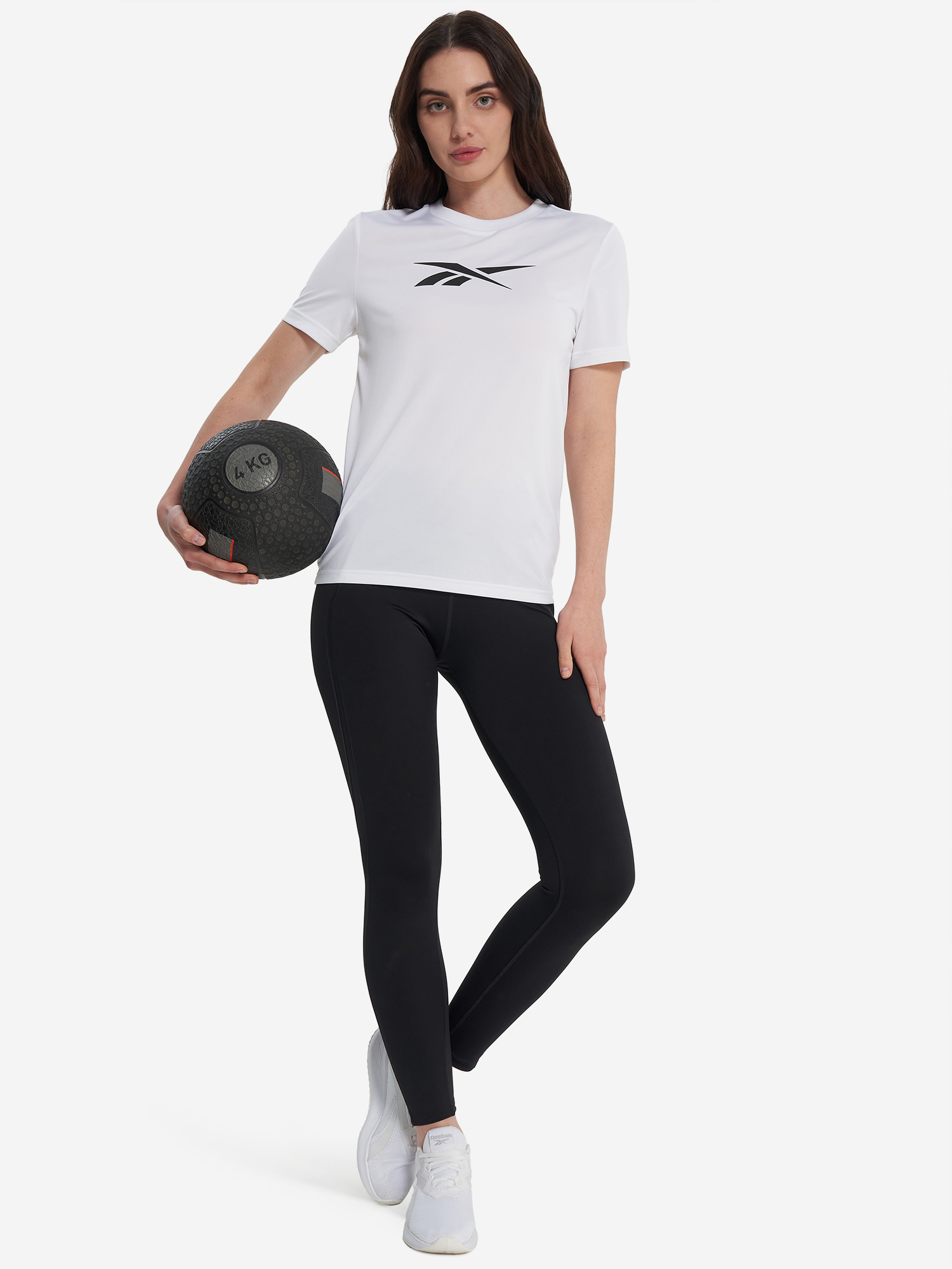 фото Футболка женская reebok casidy core, белый