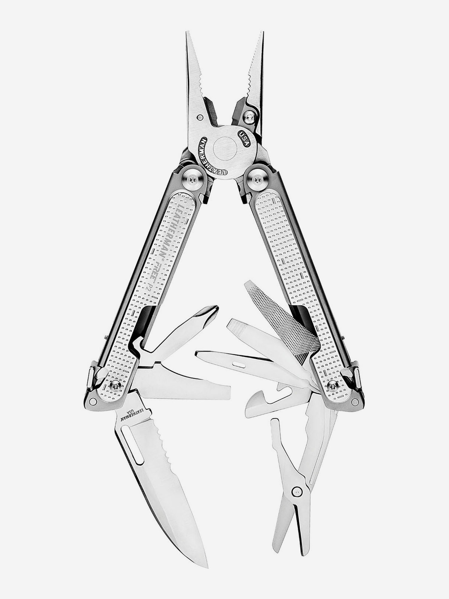 

Мультиинструмент складной Leatherman Free P2, 19 функций, чехол, Серебряный