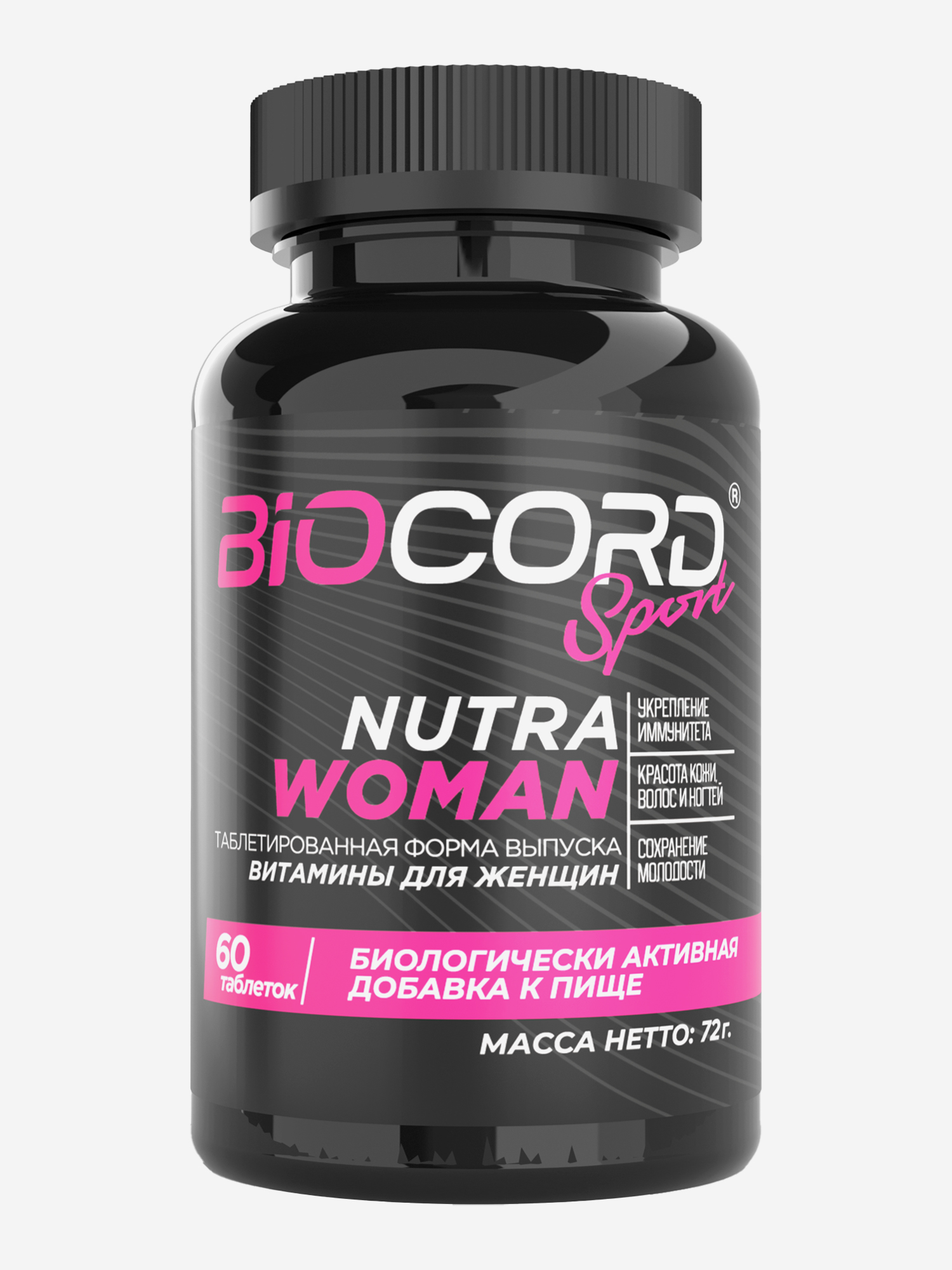 Изображение товара Витаминный комплекс для женщин Нутра Вумен, Biocord Sport, 60 таблеток массой 1200 мг Изображение товара Витаминный комплекс для женщин Нутра Вумен, Biocord Sport, 60 таблеток массой 1200 мг