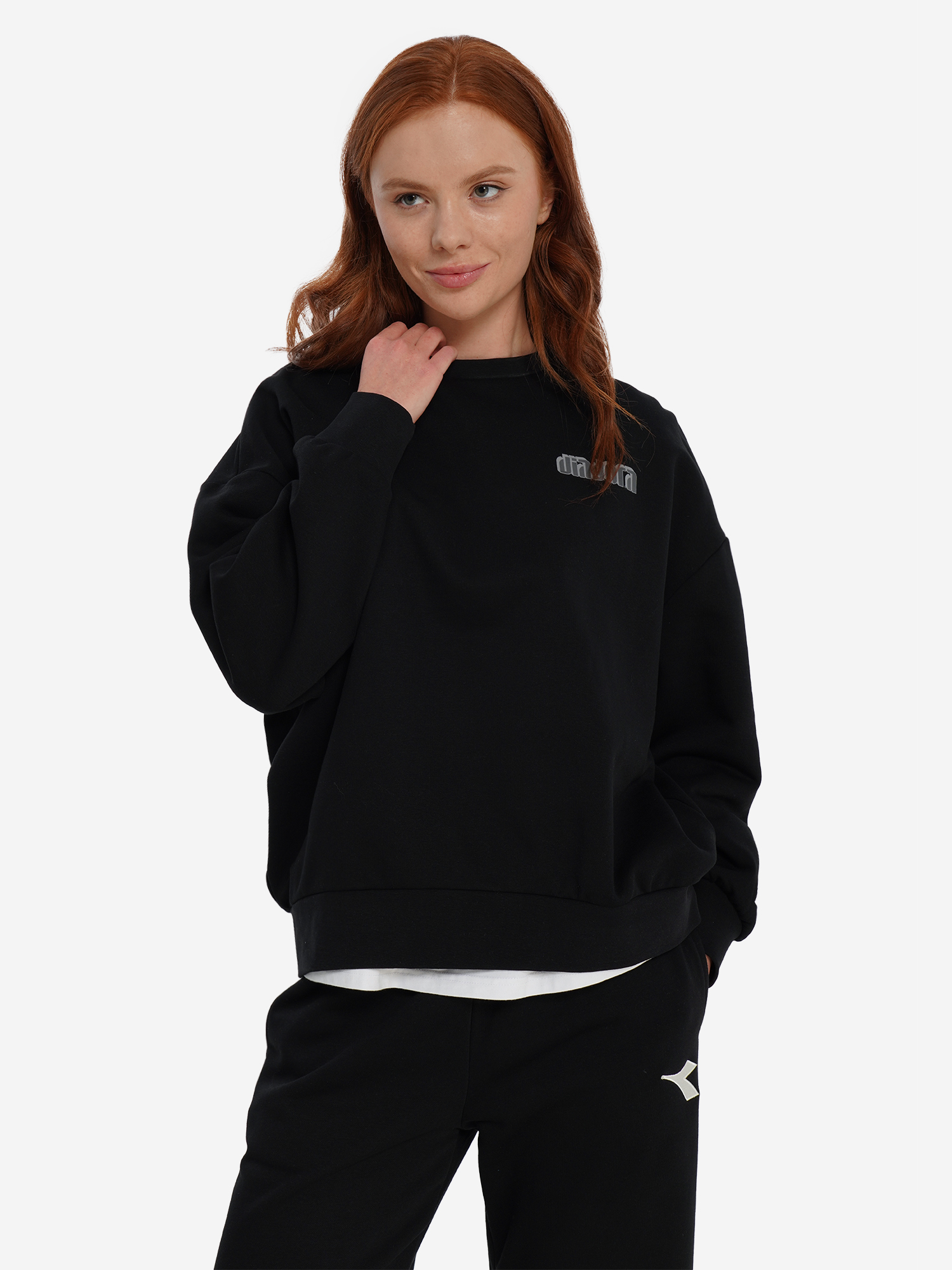 Свитшот женский Diadora, черный, арт. 502.182322d07-80013