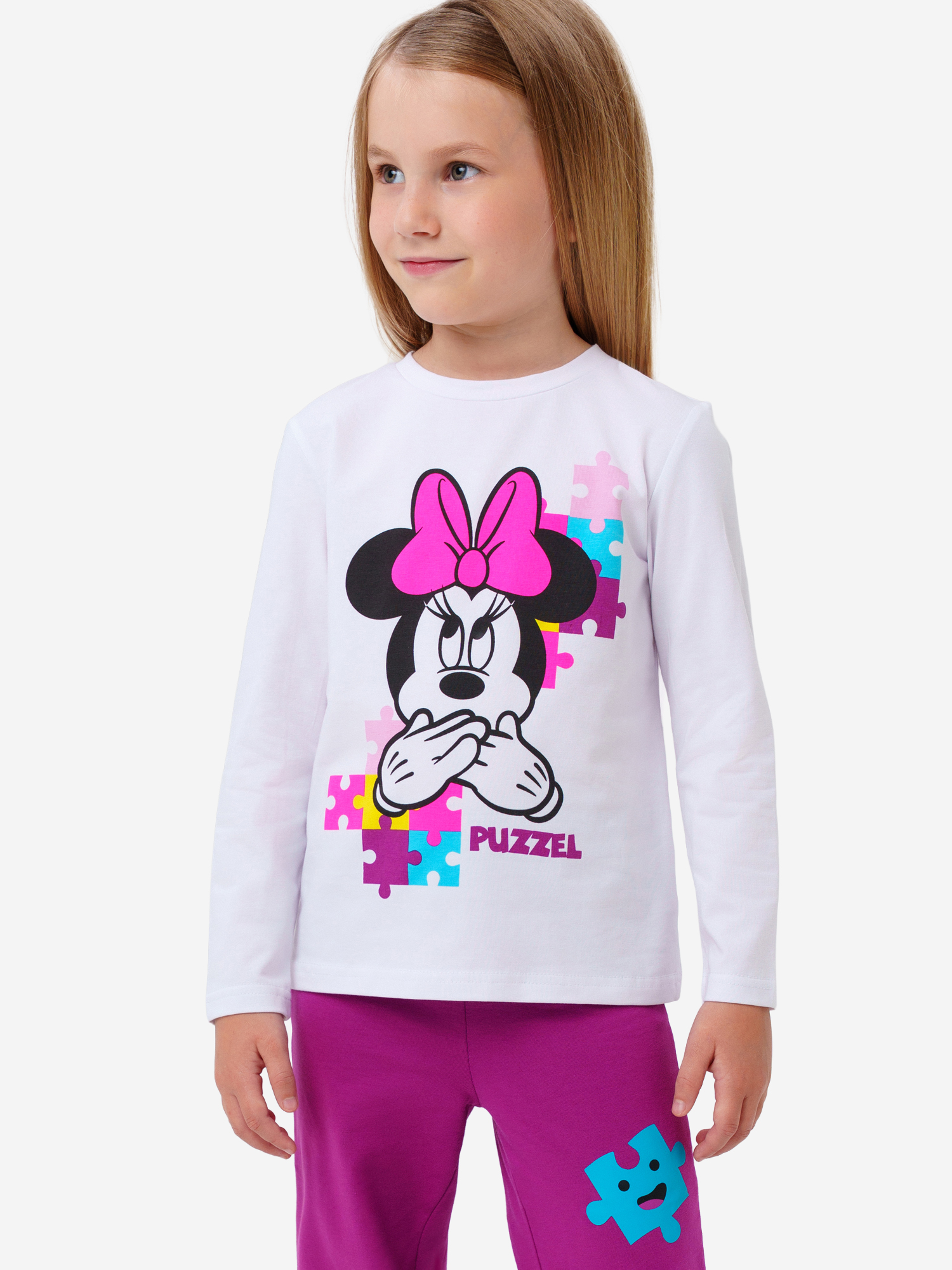 Изображение товара Лонгслив для девочки PlayToday с длинным рукавом натуральный материал