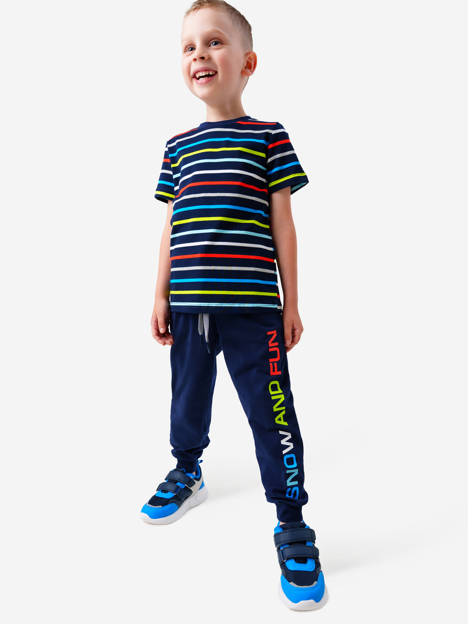 Изображение товара Комплект для мальчика футболка и брюки PlayToday всесезонный спорт стиль