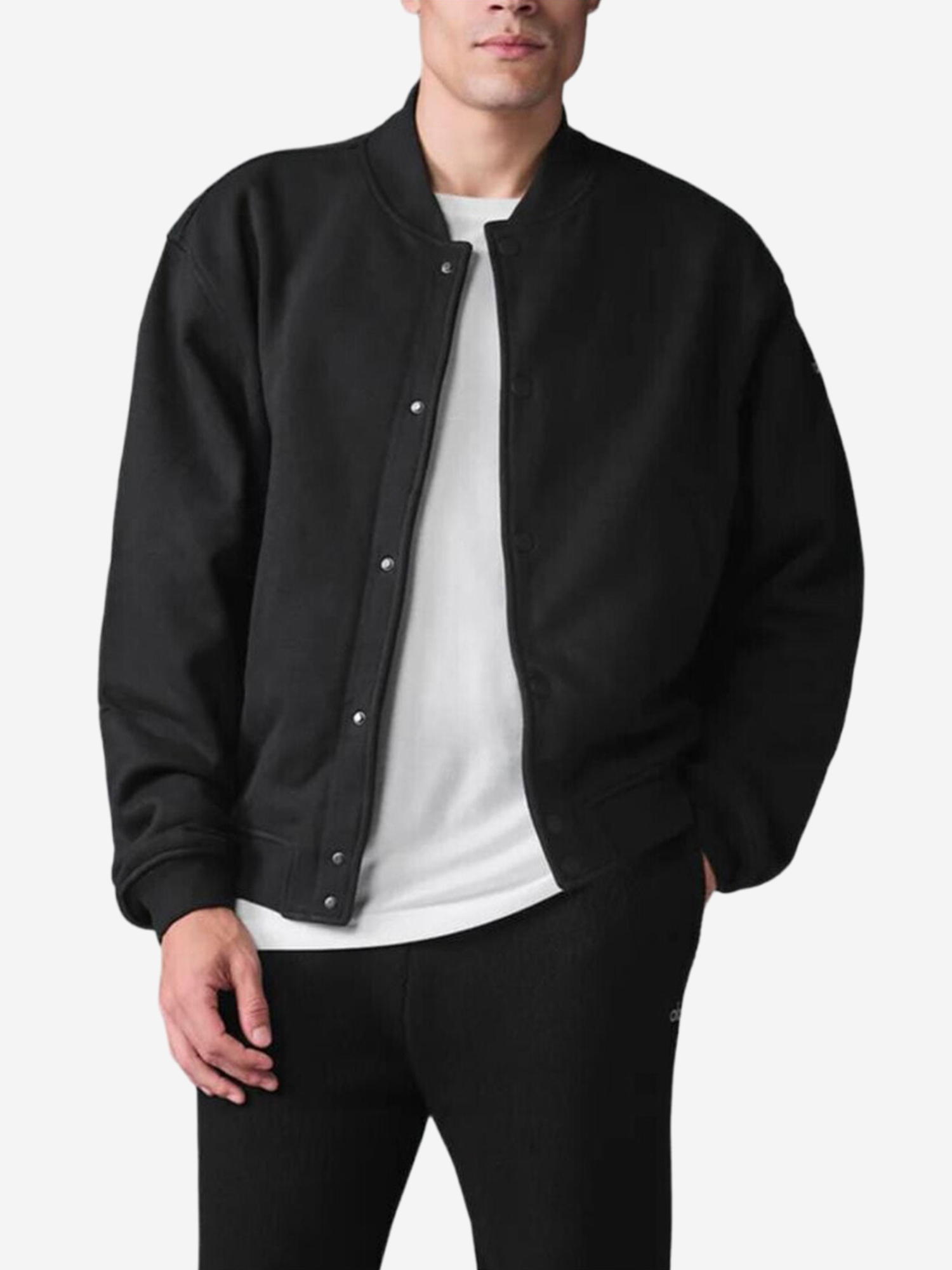 Изображение товара Бомбер мужской Alo Yoga Renown Varsity, Черный