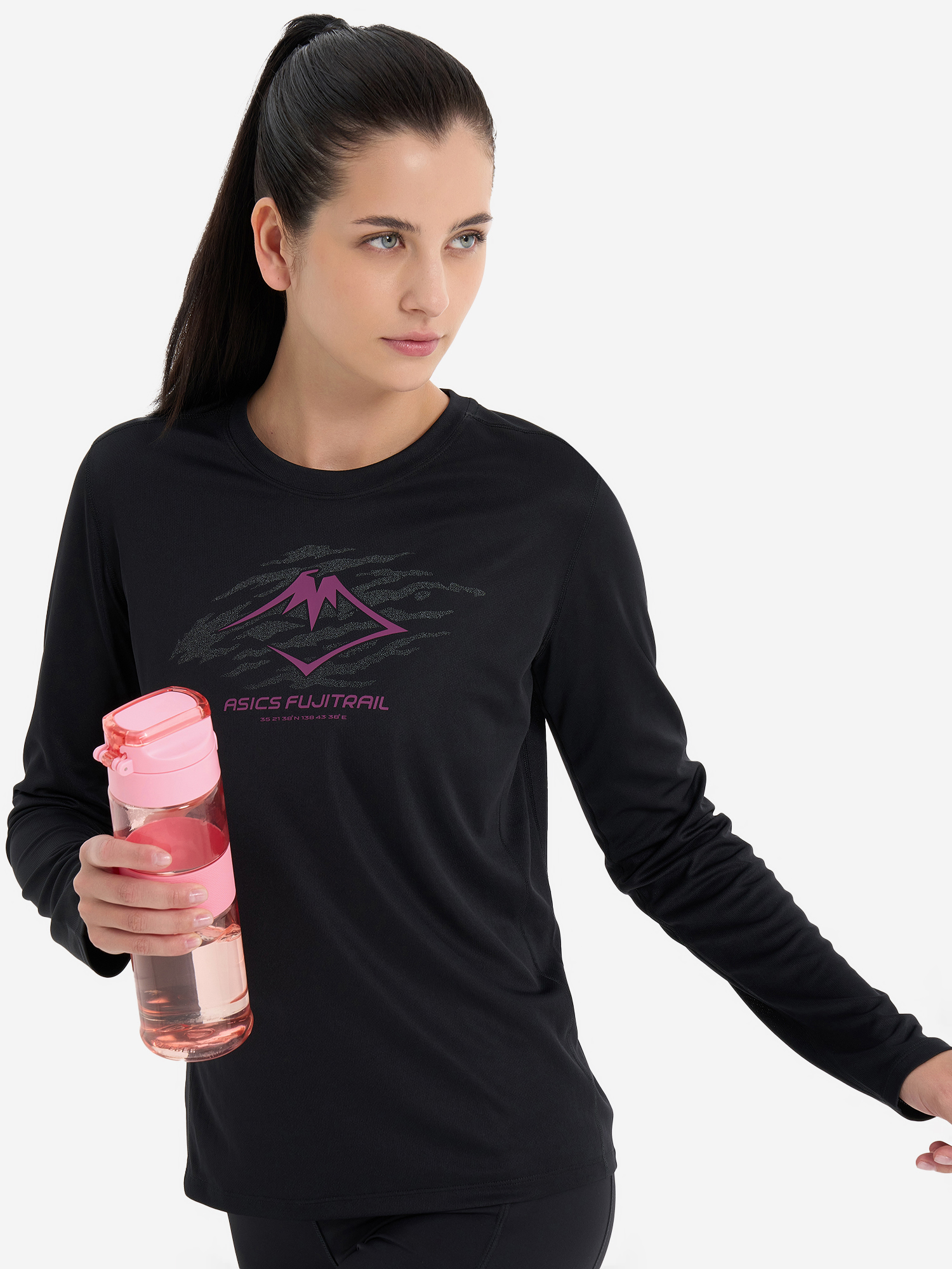 

Лонгслив женский ASICS Fujitrail Logo, Черный