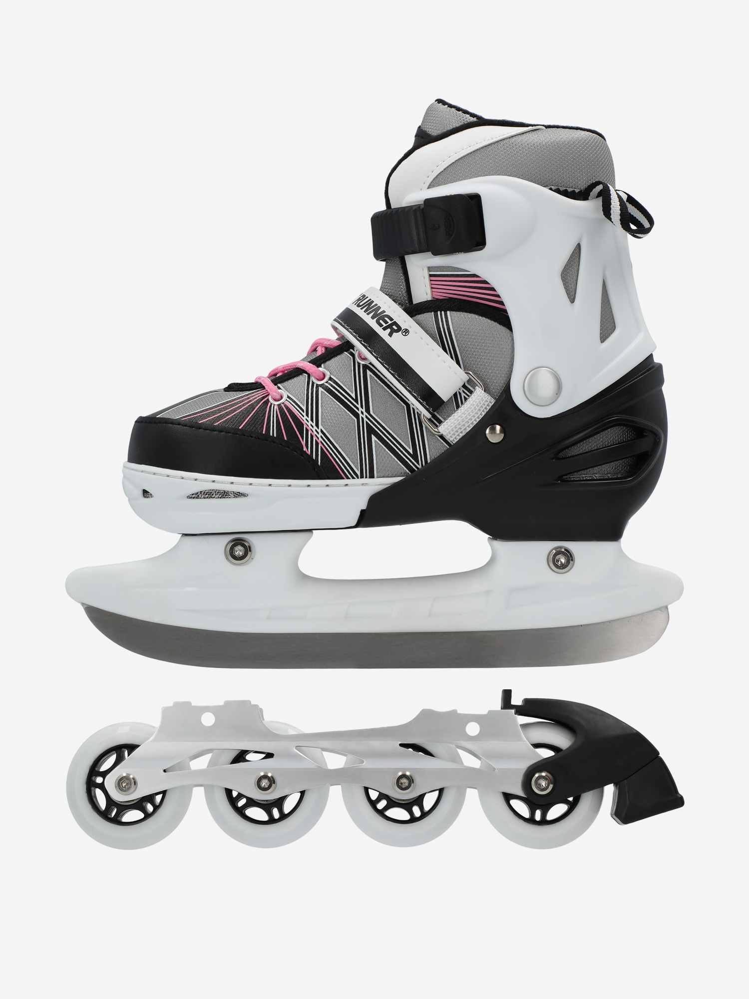 

Коньки-трансформеры детские Street Runner, Розовый