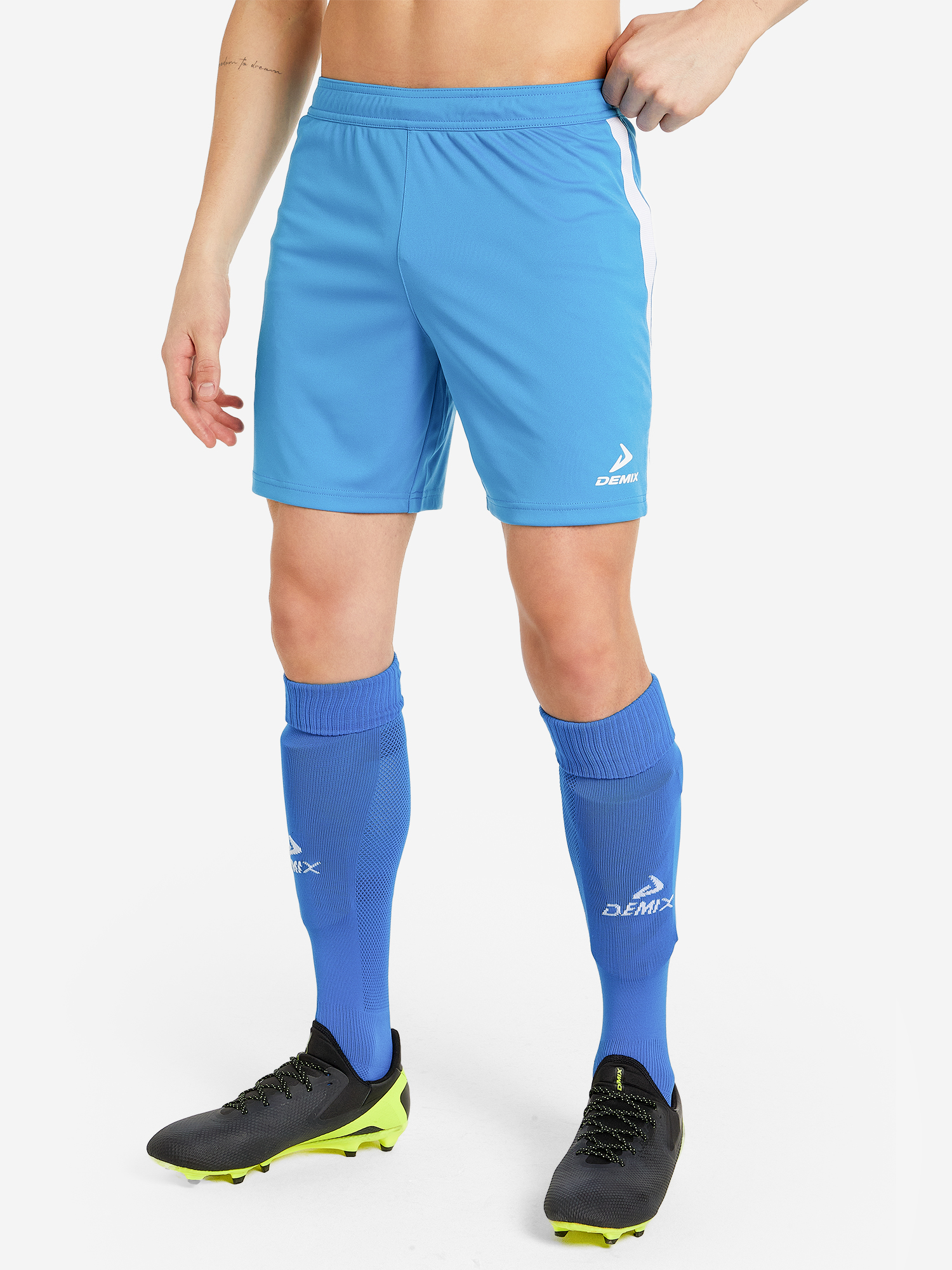 Изображение товара Мужские спортивные шорты Demix Strike для футбола, голубой белый