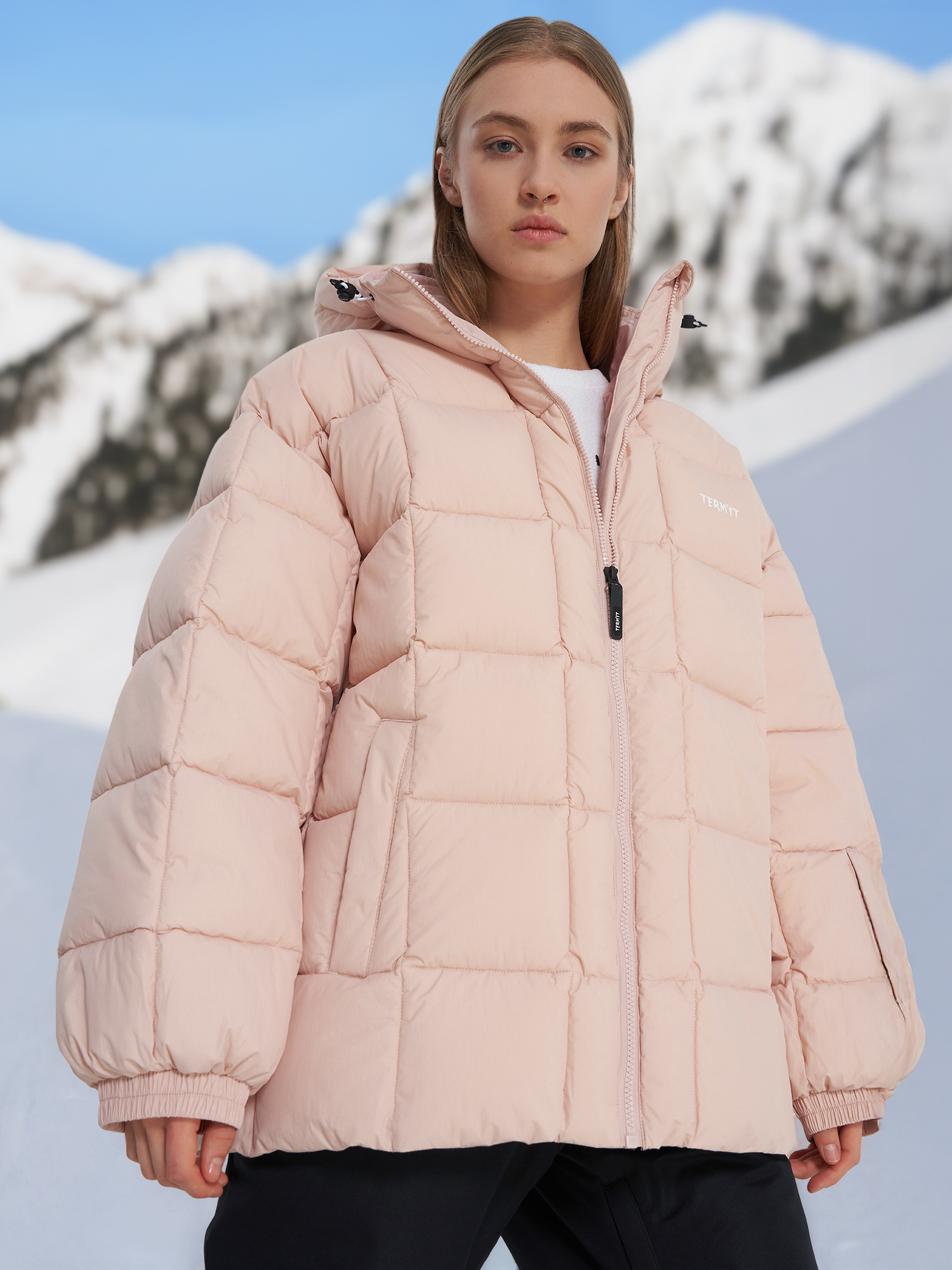 Пуховик женский Termit, розовый, арт. 23429