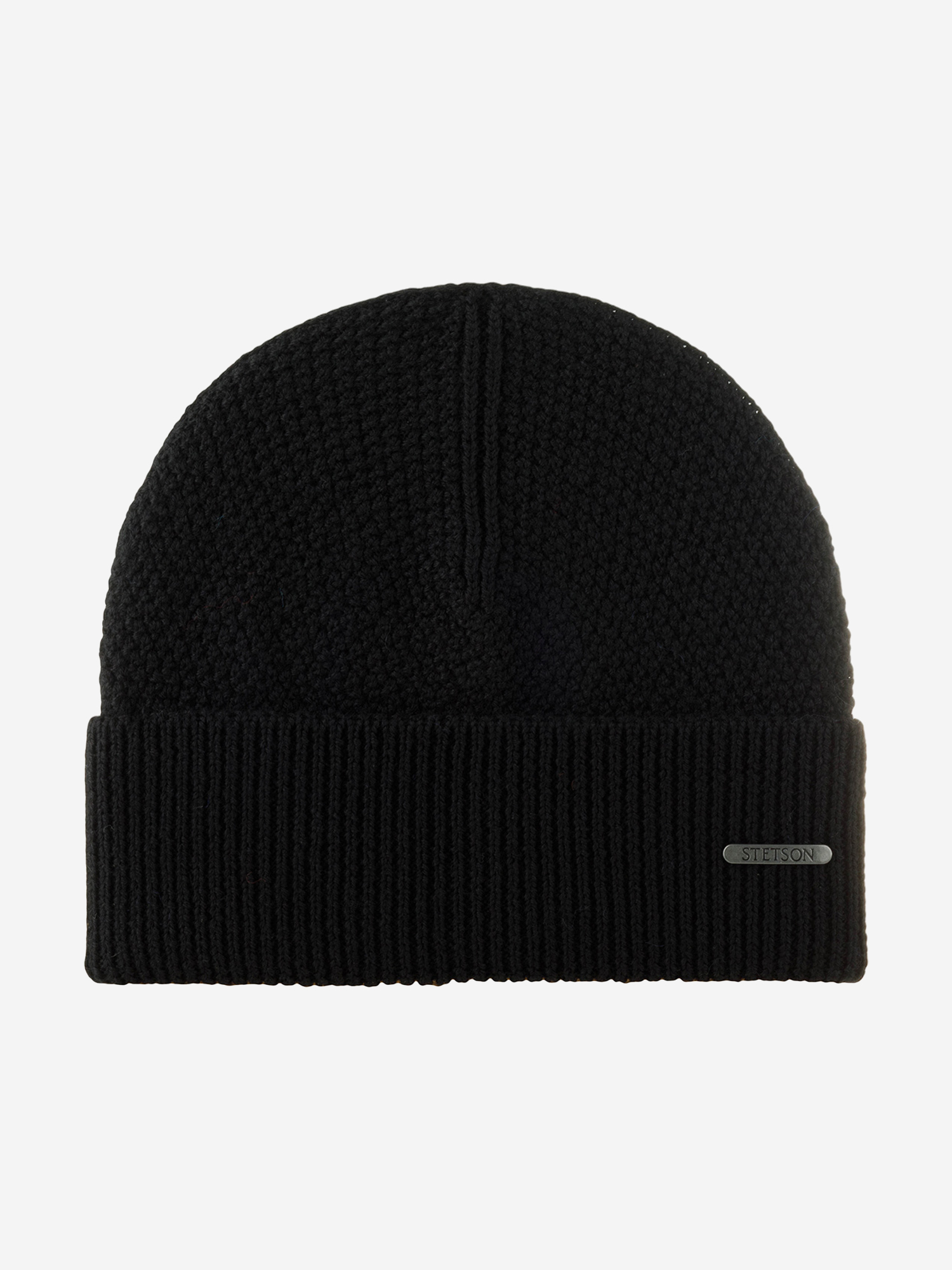 

Шапка с отворотом STETSON 8599396 BEANIE MERINO WOOL (черный), Черный