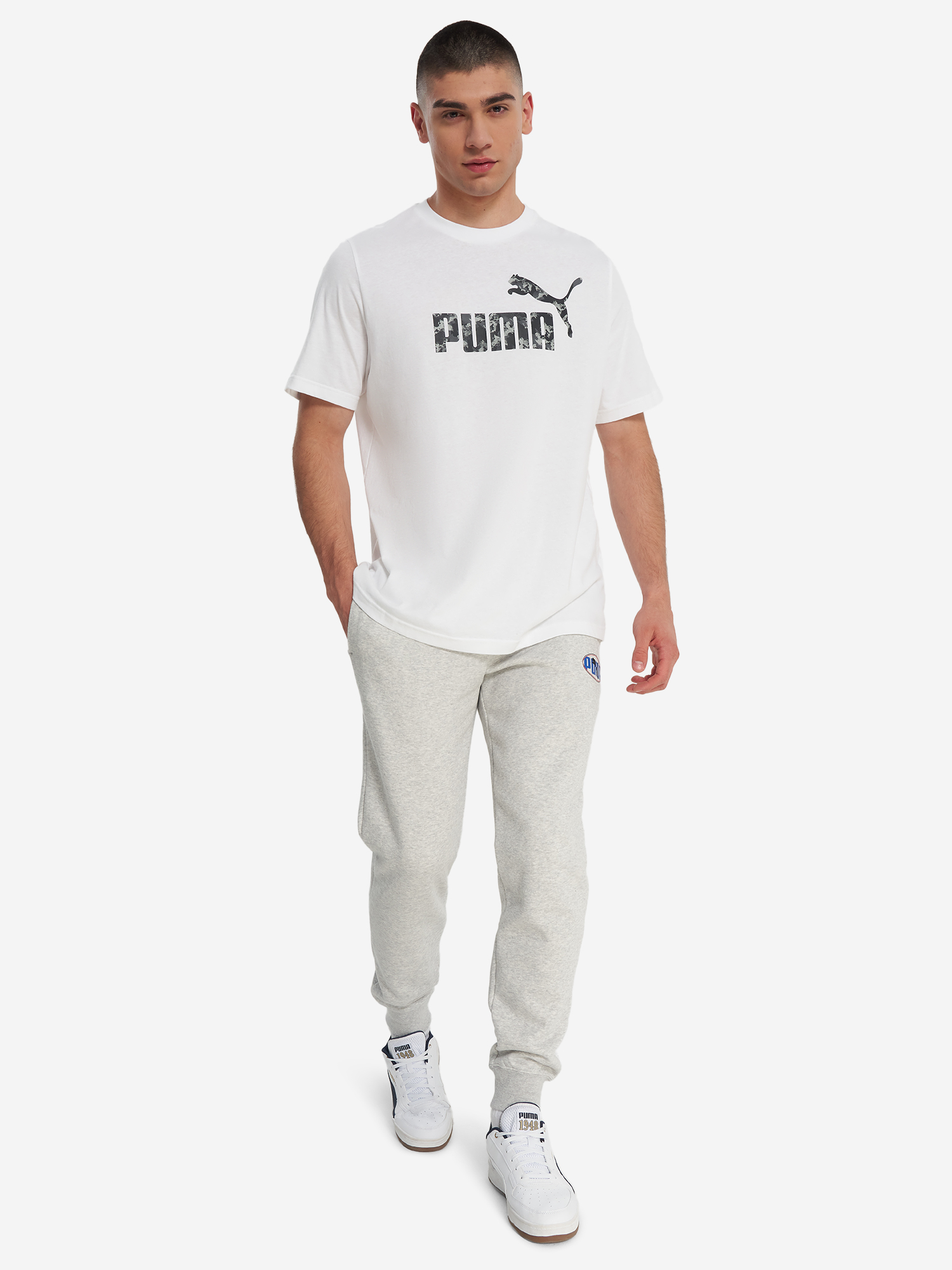 фото Футболка мужская puma ess camo, белый