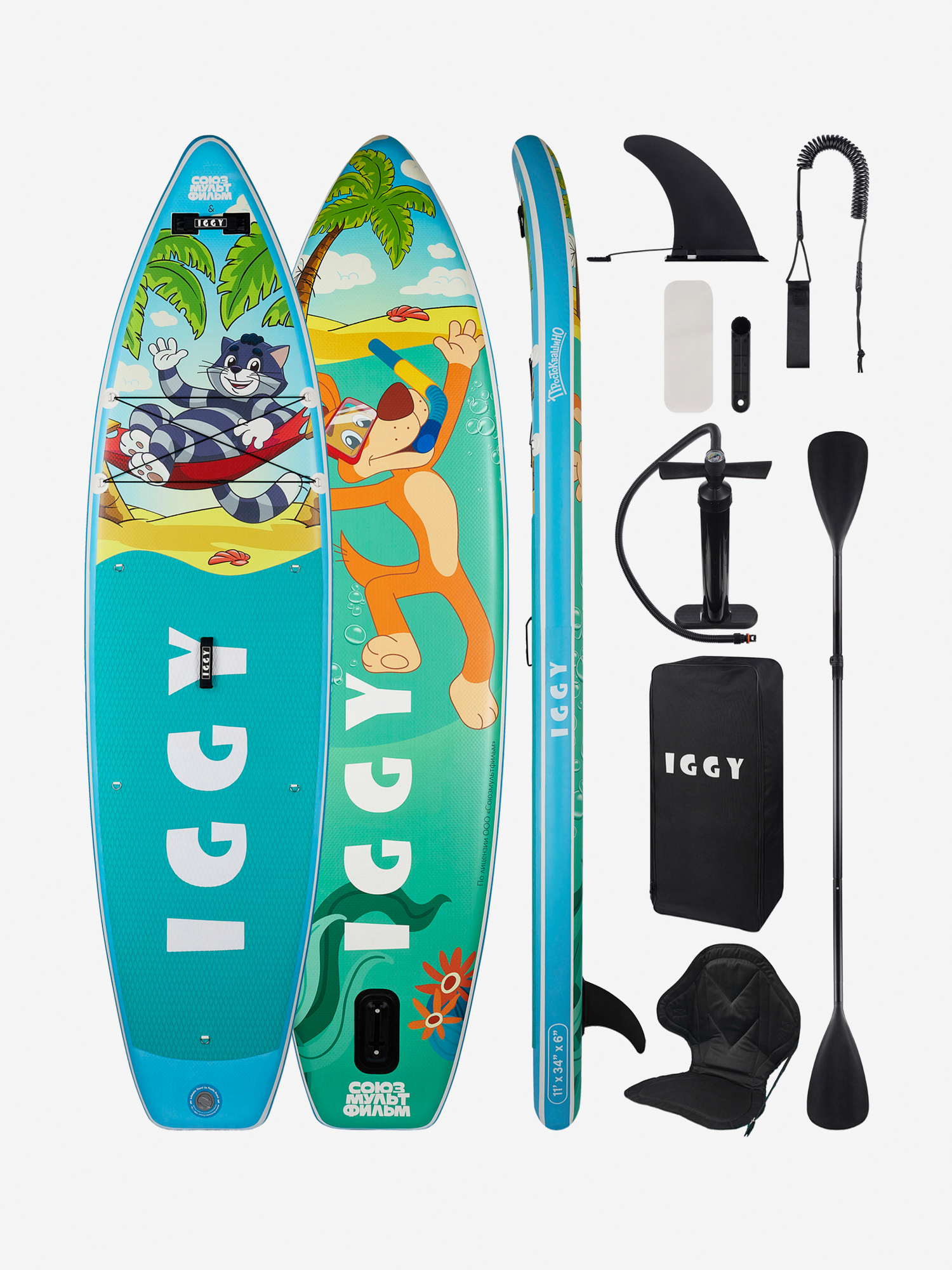 Изображение товара Надувной SUP доска Iggy 11x34x6 Простоквашино для активного отдыха