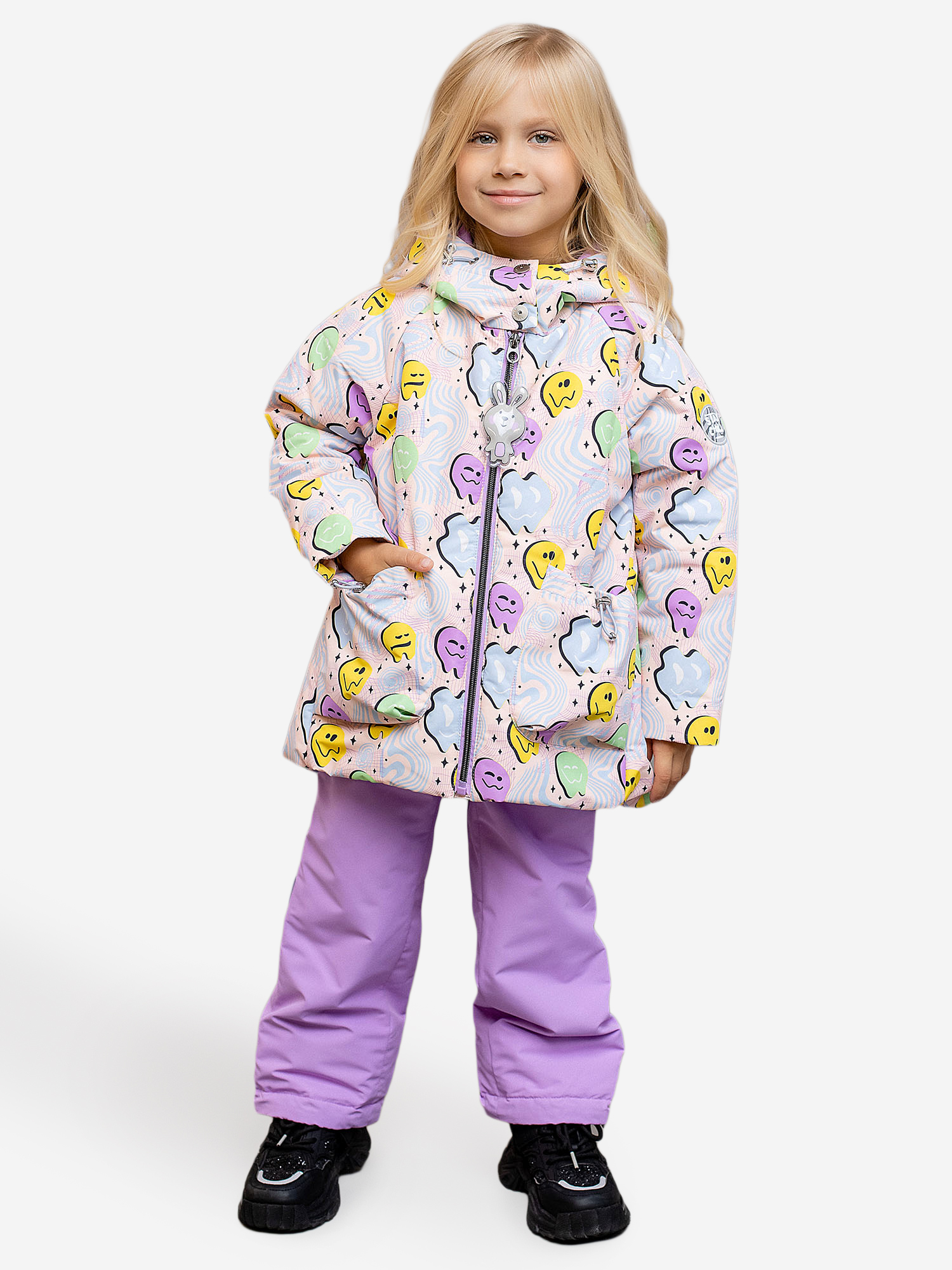 Изображение товара Костюм демисезонный для девочки batik Элина принт смайлик