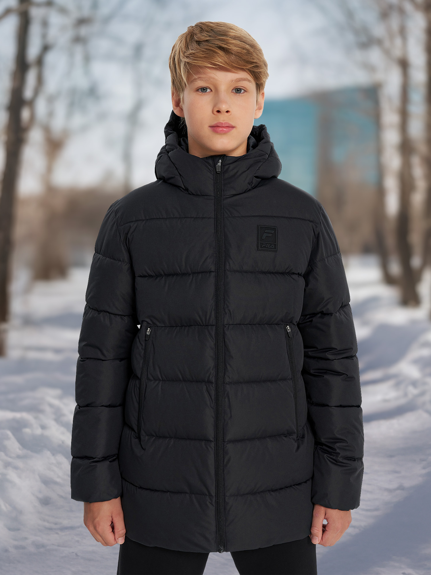Пуховик для мальчиков FILA, черный, арт. 29380
