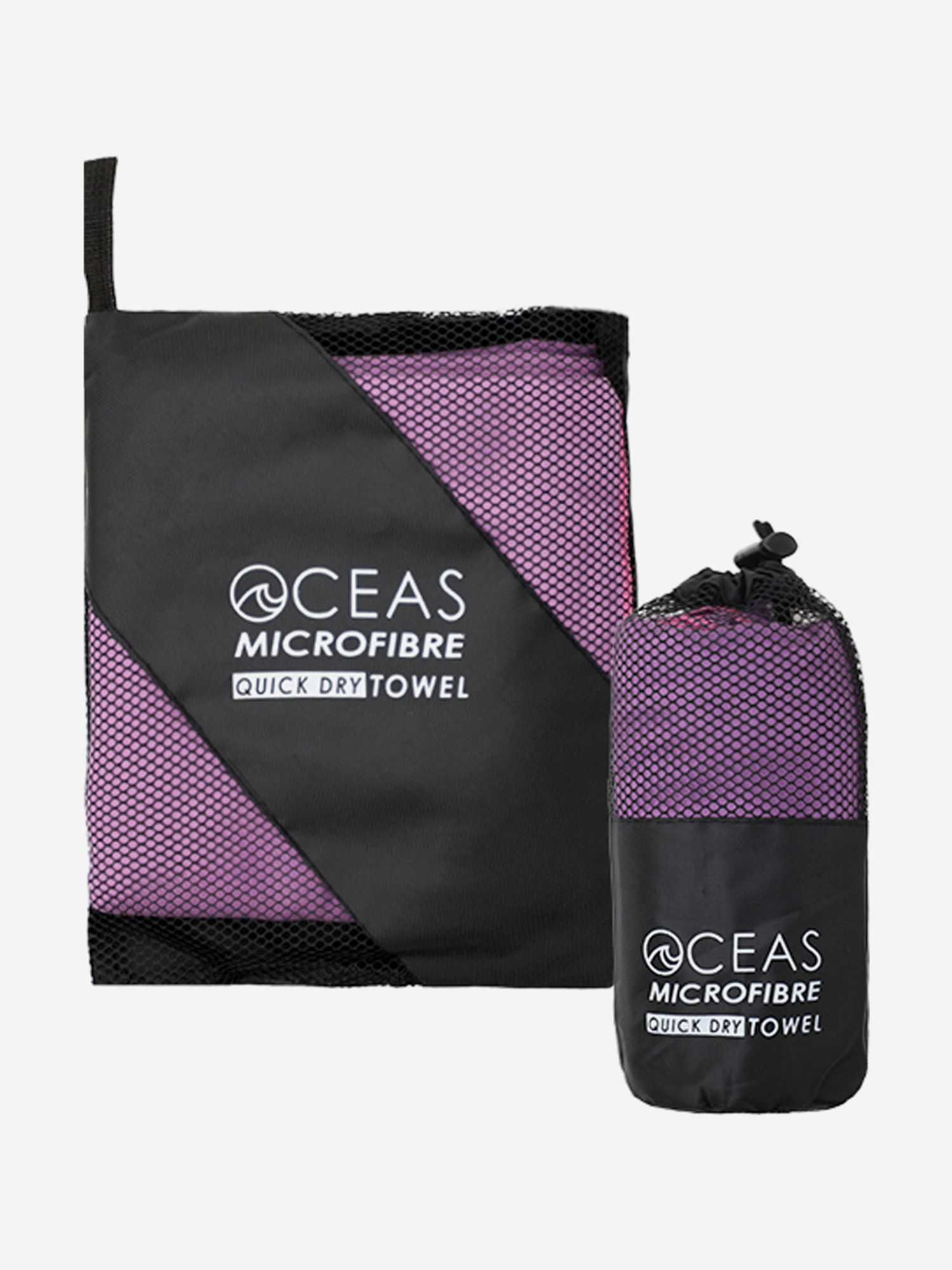 Набор спортивных полотенец из микрофибры OCEAS, Фиолетовый