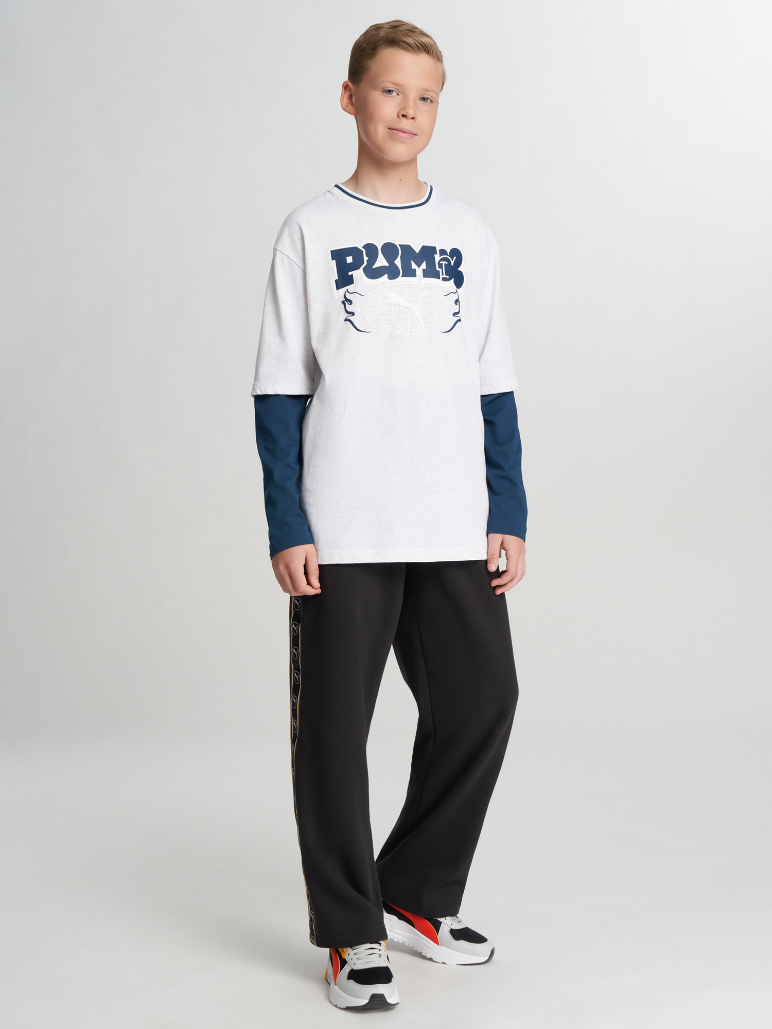 Лонгслив для мальчиков PUMA, Белый 4