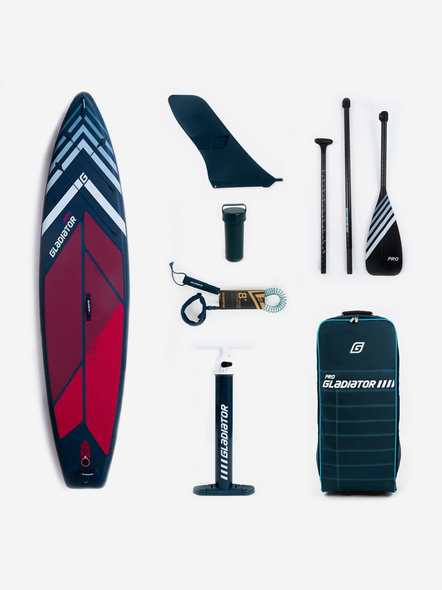 

SUP надувной Gladiator PRO 11.4 двухслойный, полная комплектация, Синий