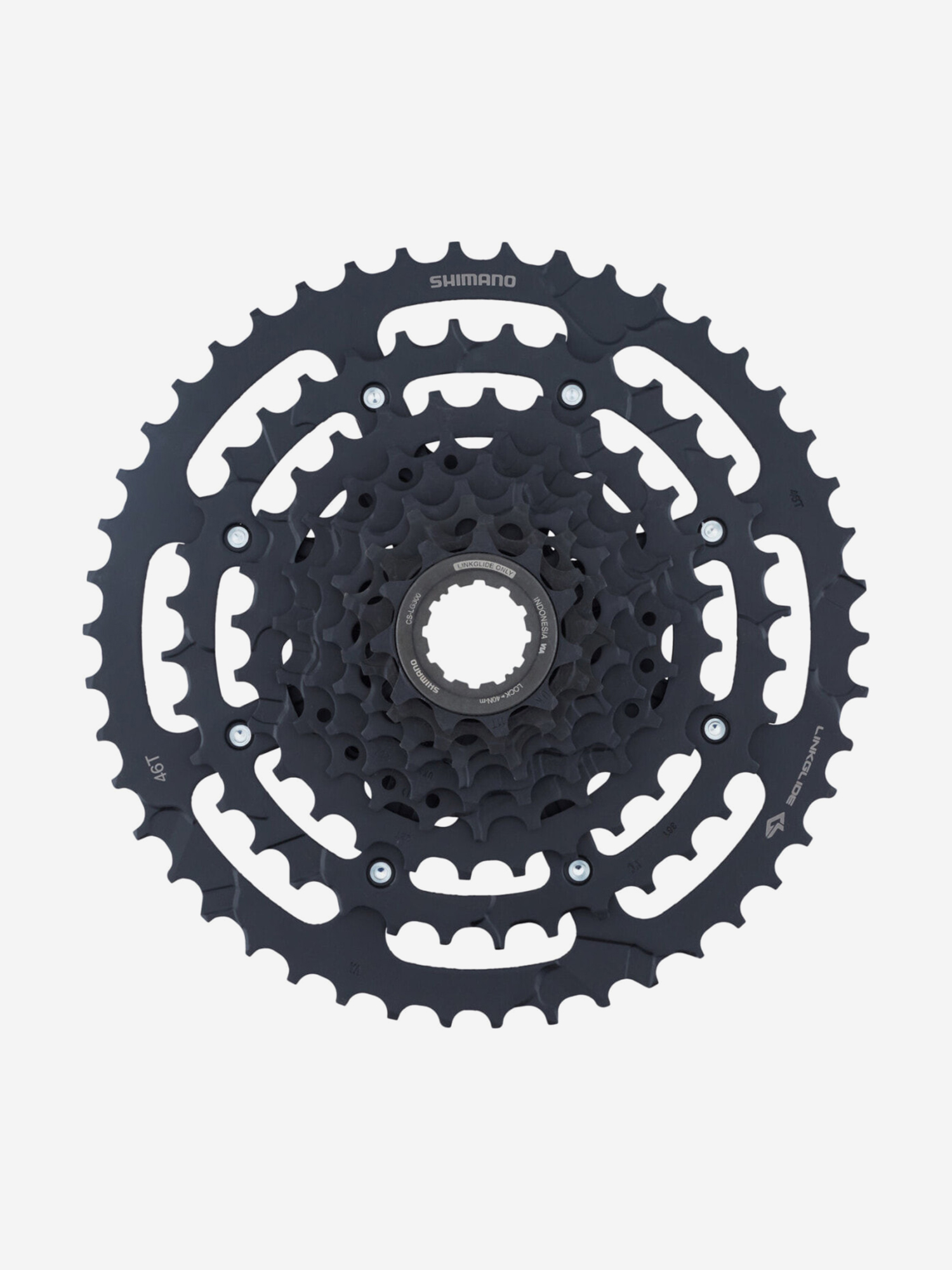 Изображение товара Кассета велосипедная Shimano CS-LG300-9 Linkglide 11-46T, 9 скоростей