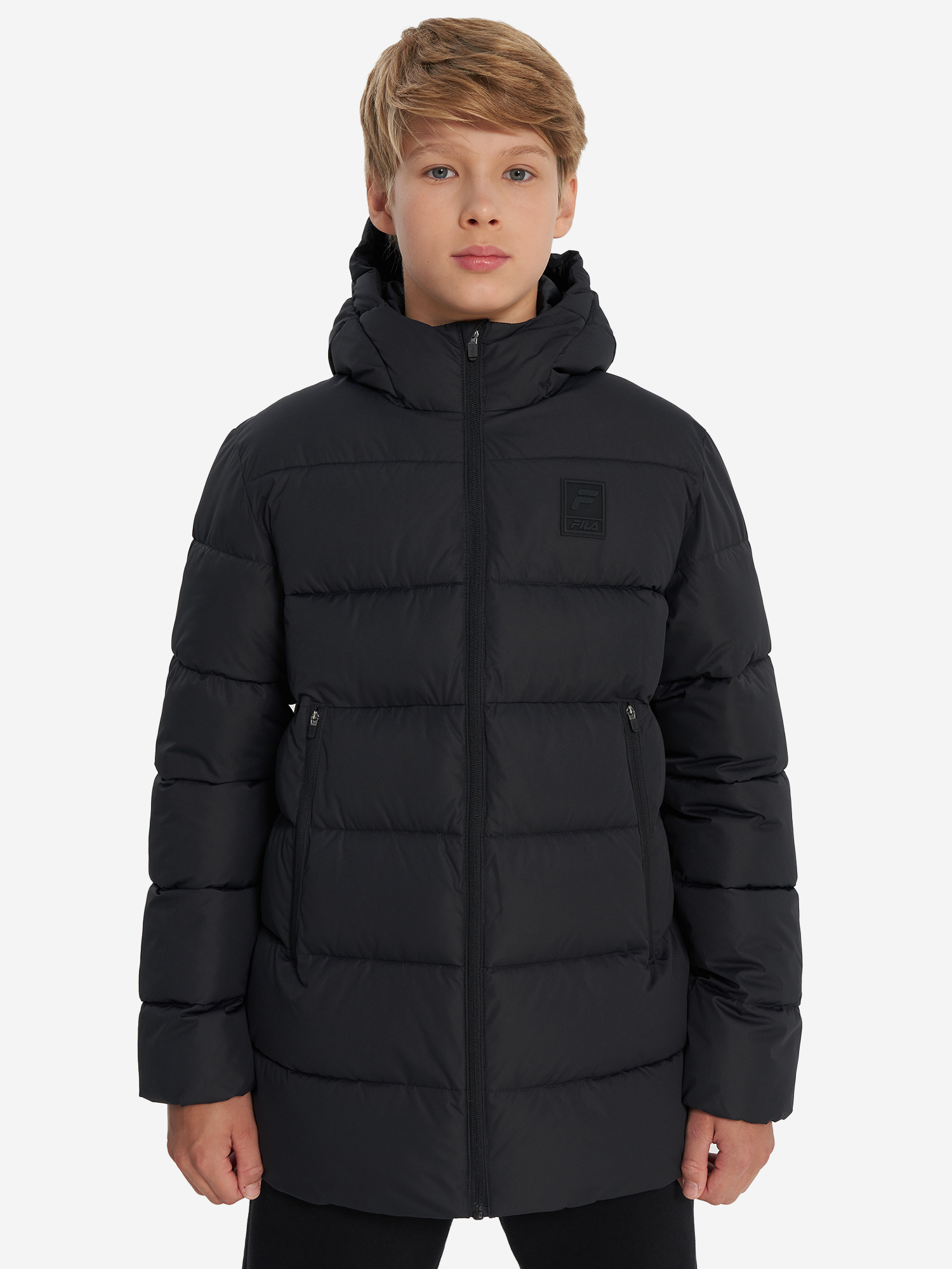 фото Пуховик для мальчиков fila, черный