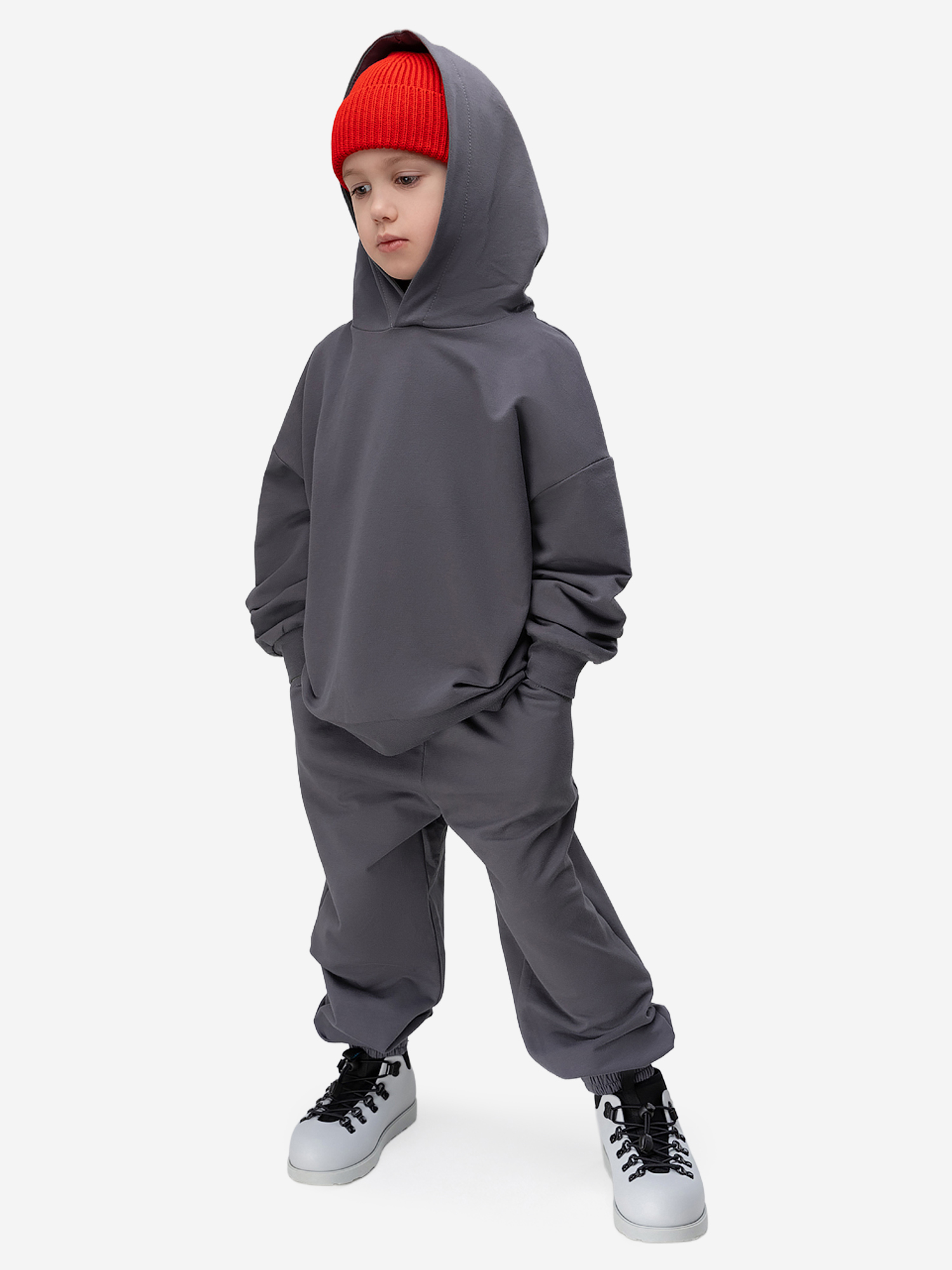 Изображение товара Костюм спортивный для мальчиков bodo серый, демисезонный