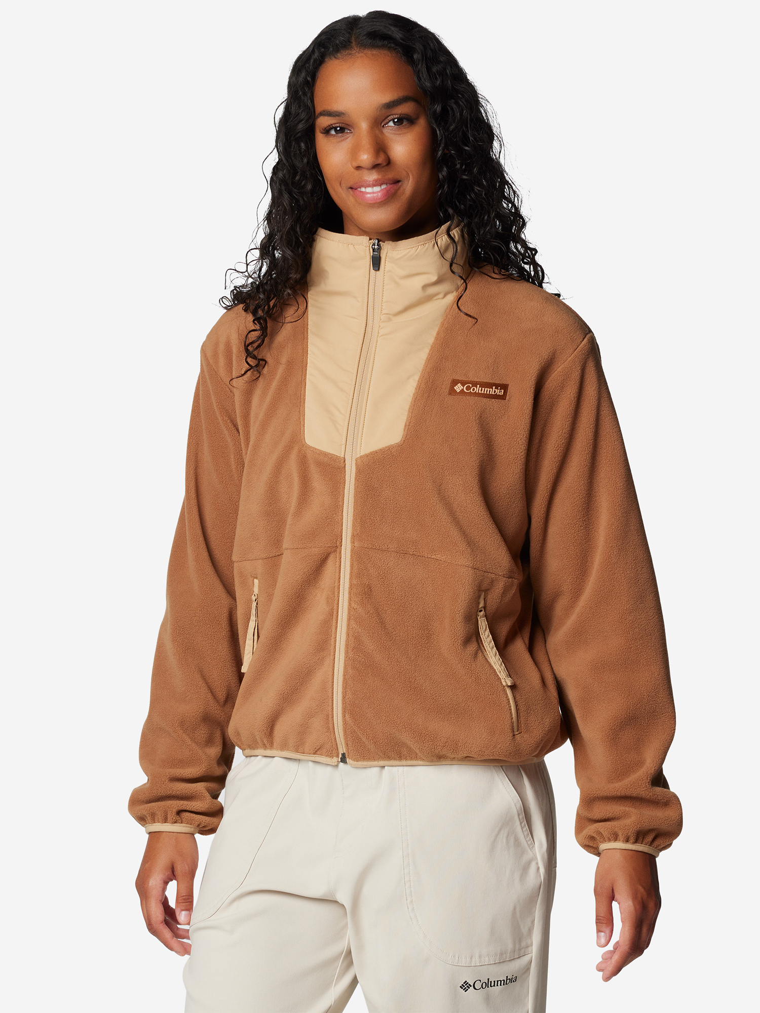 Джемпер флисовый женский Columbia Sequoia Grove Full Zip Fleece, Коричневый 2085311CLB-224, размер 42 - фото 4