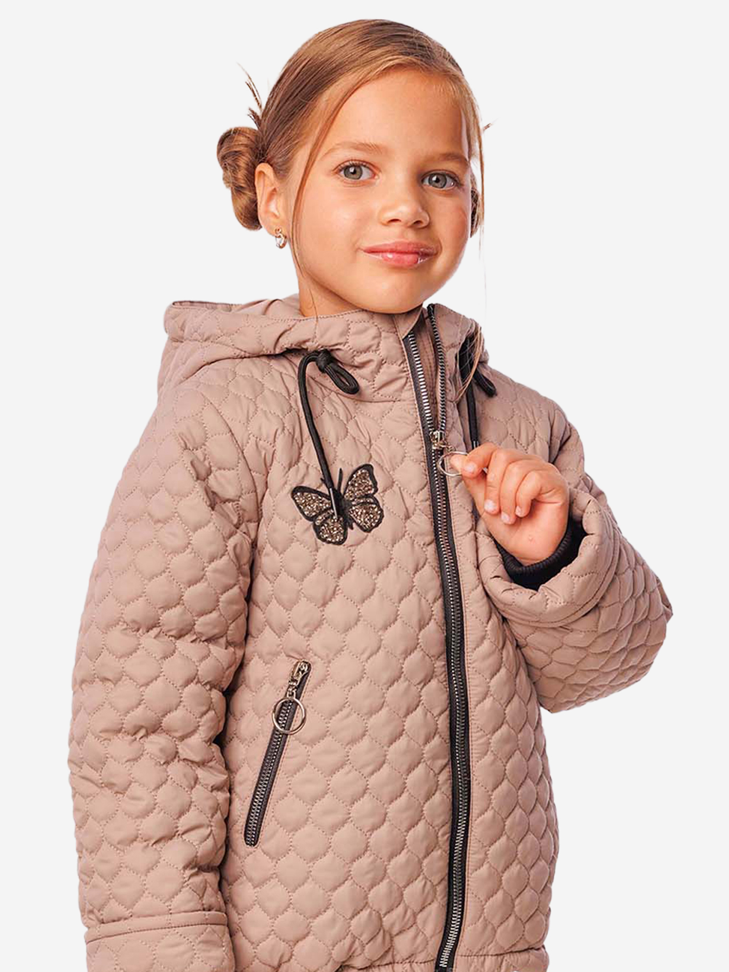Изображение товара Куртка для девочки UKI KIDS, Бежевый Изображение товара Куртка для девочки UKI KIDS, Бежевый
