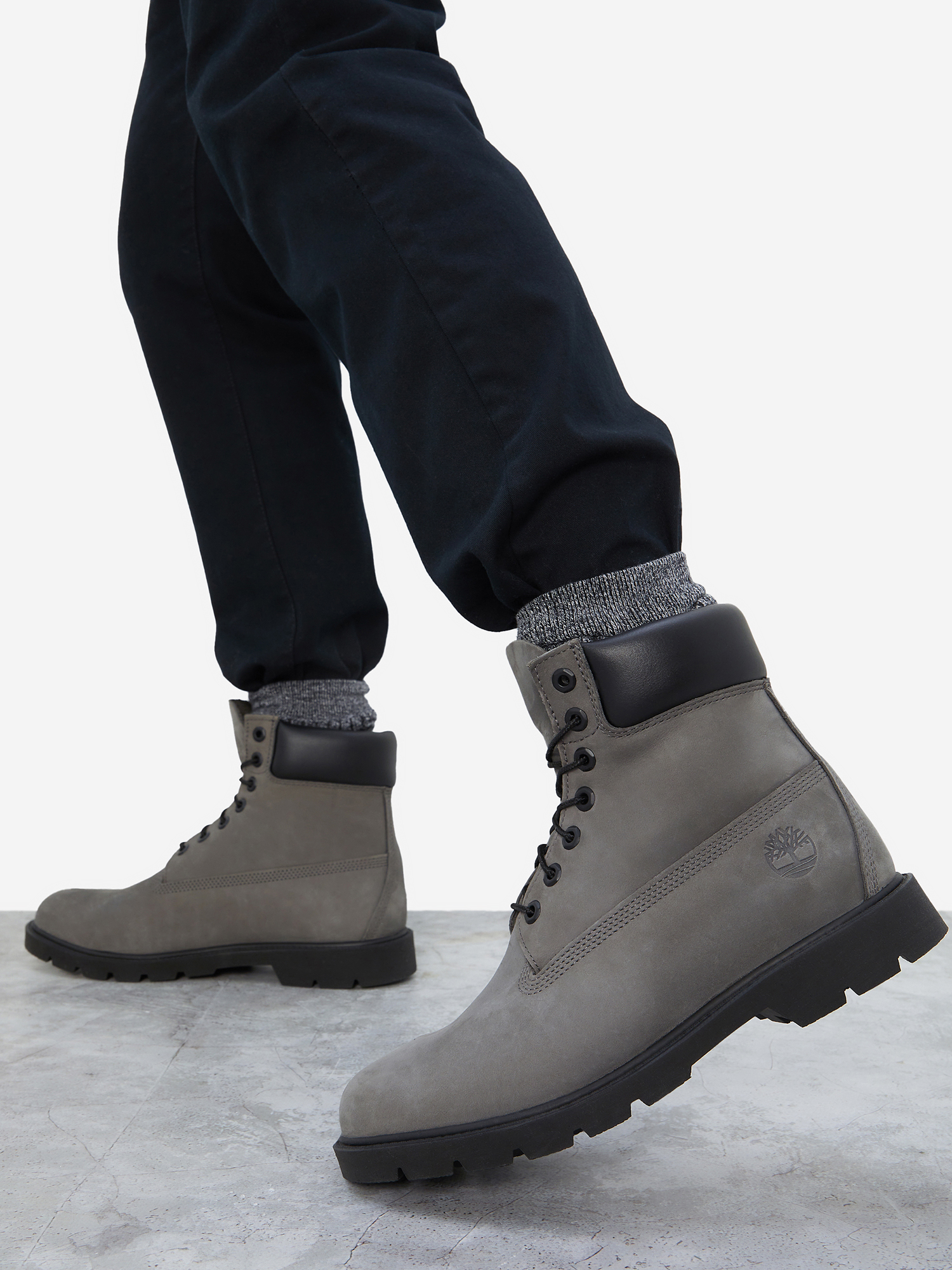 

Ботинки утепленные мужские Timberland 6In Basic Boot - Contrast Collar Wp, Серый