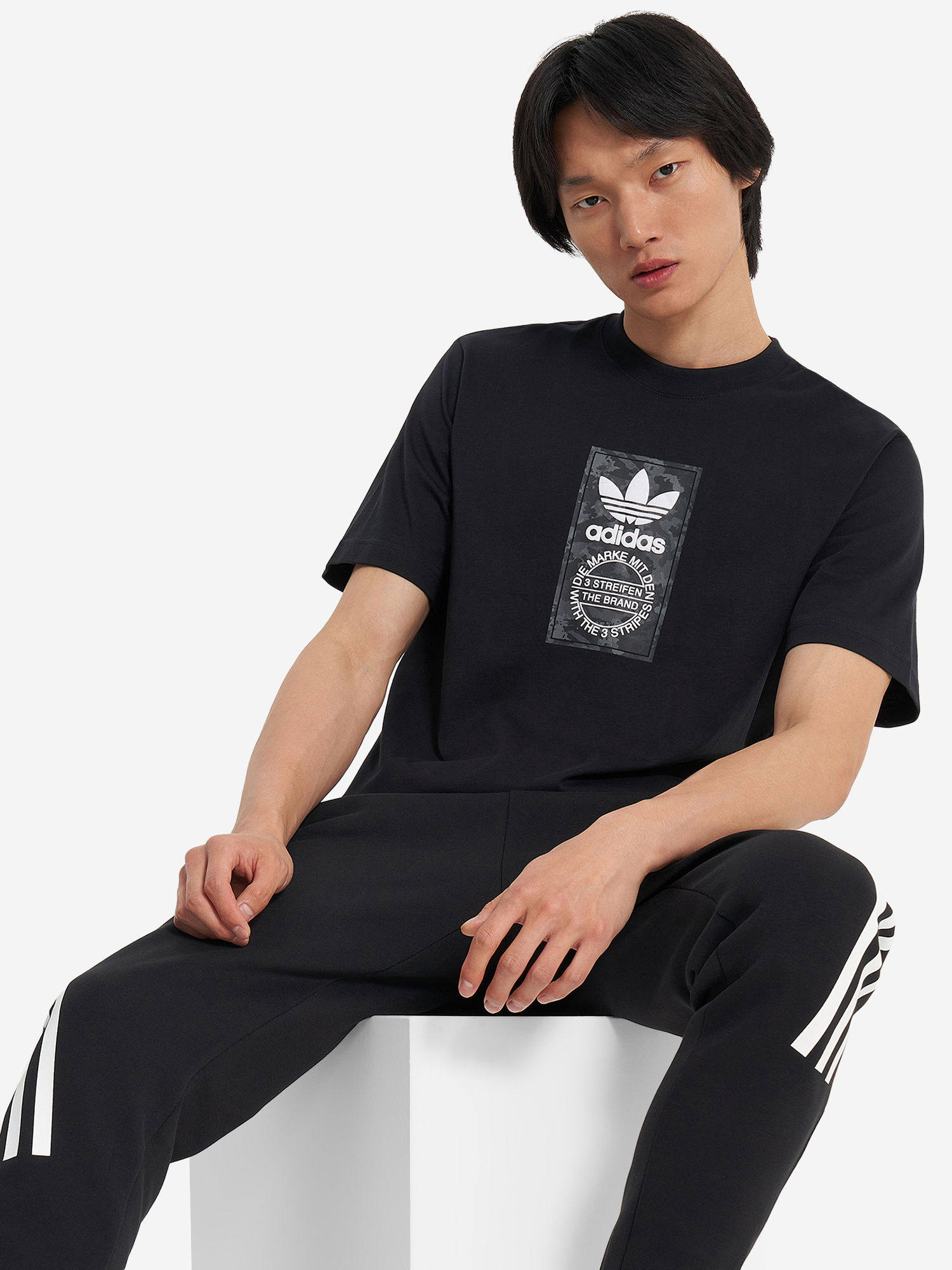 

Футболка мужская adidas Camo, Черный