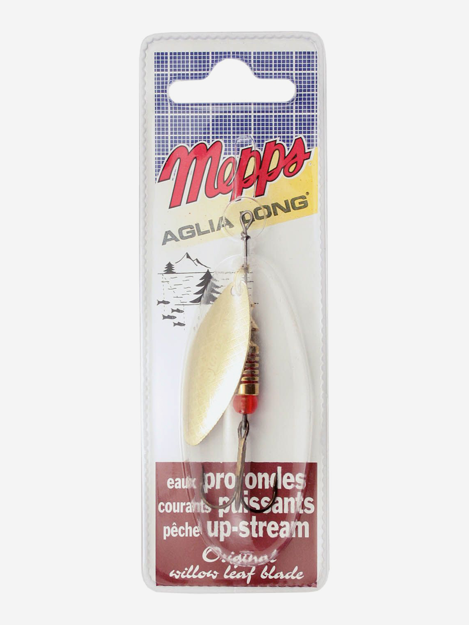

Блесна вращающаяся MEPPS "Aglia Longue OR" №4 (17г) блистер, Золотой